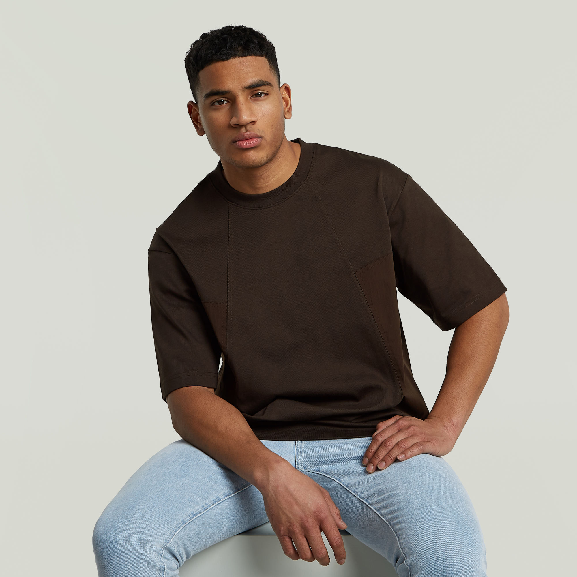 G-Star RAW A-Line Boxy T-shirt Bruin Heren