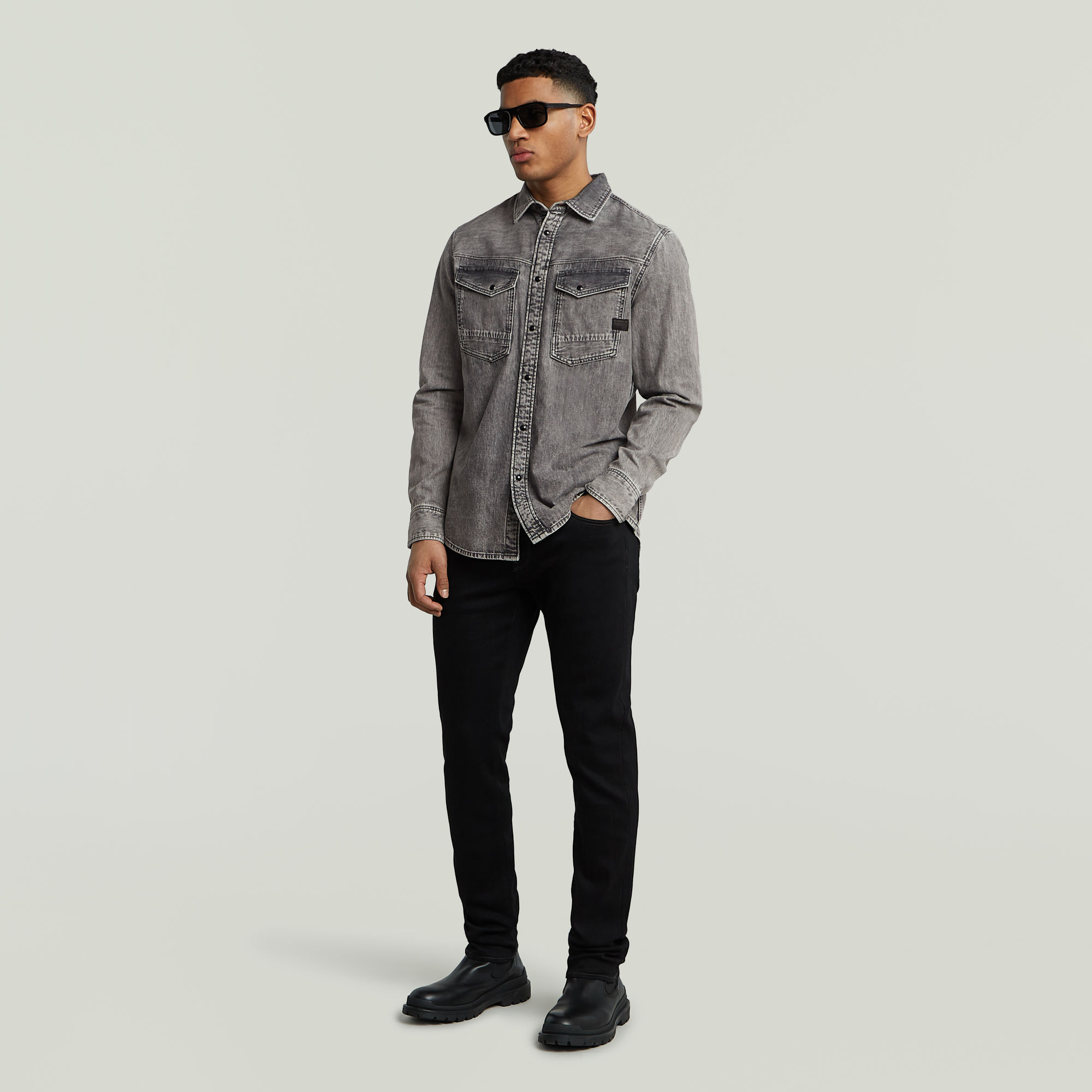 G-Star RAW Dakota Slim Shirt Grijs Heren