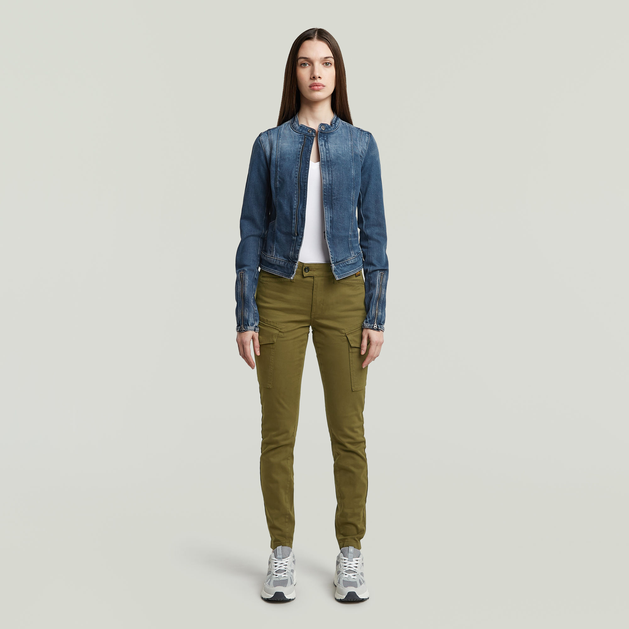 G-Star RAW Blossite G-Shape Army High Skinny Broek Groen Dames