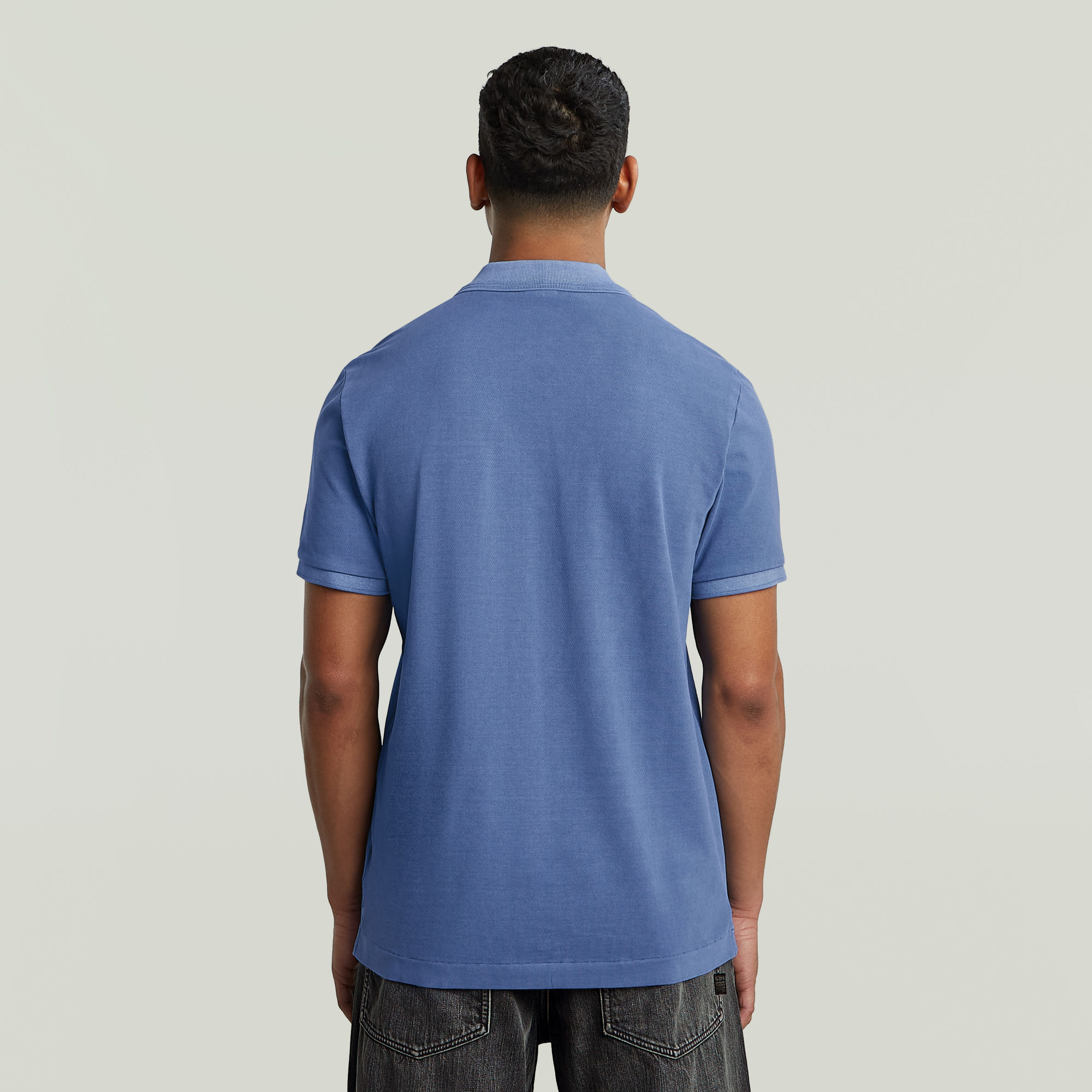 G-Star RAW Dunda Overdyed Slim Polo Midden blauw Heren