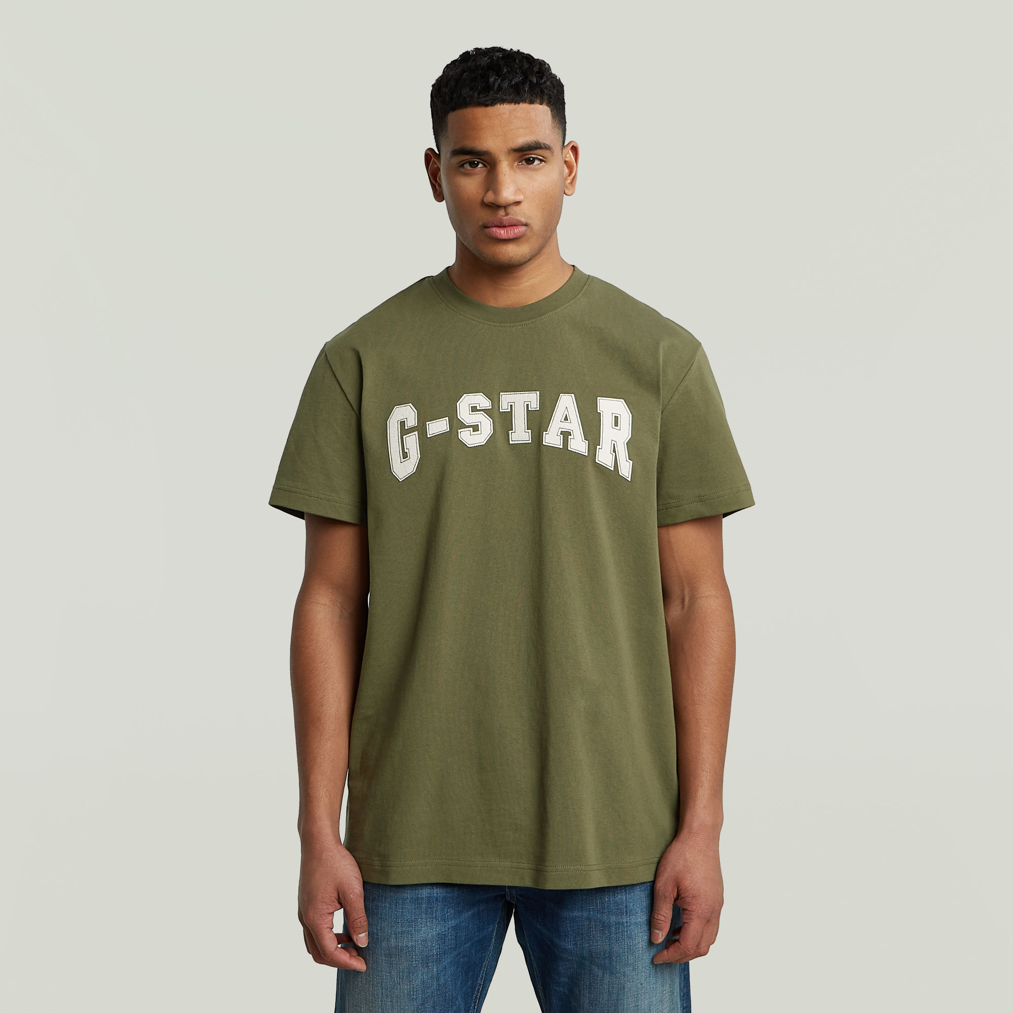 T-shirt Felt Logo - Vert - Hommes - G-Star RAW - Modalova