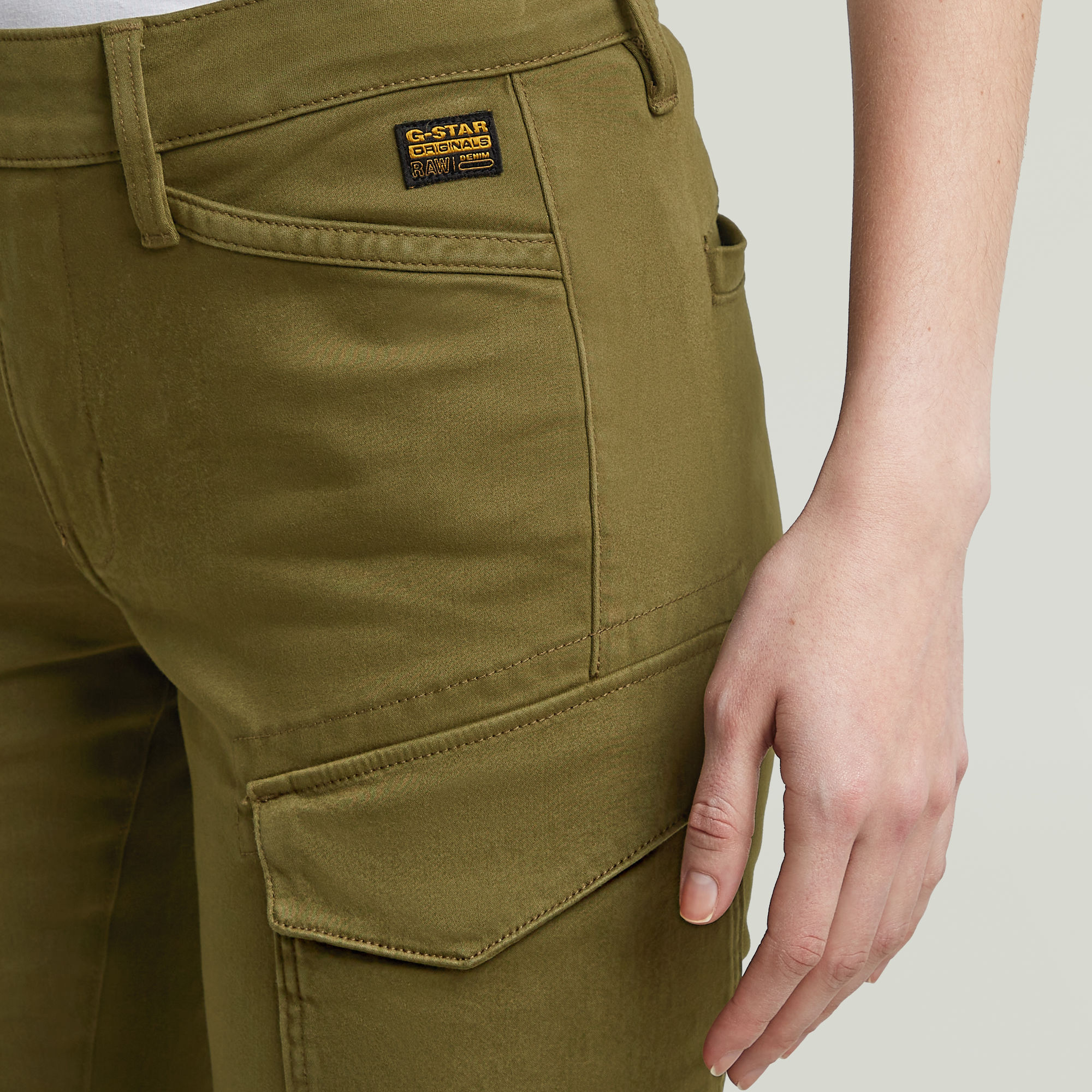G-Star RAW Blossite G-Shape Army High Skinny Broek Groen Dames