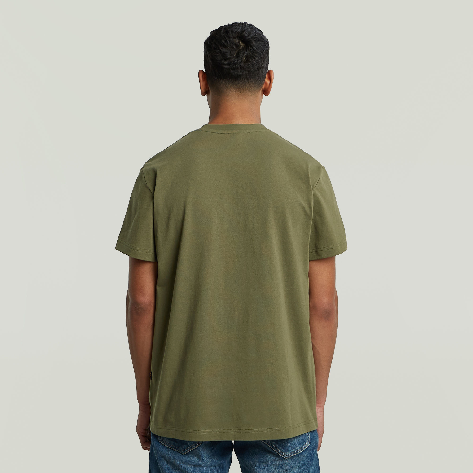 G-Star RAW Felt Logo T-shirt Groen Heren