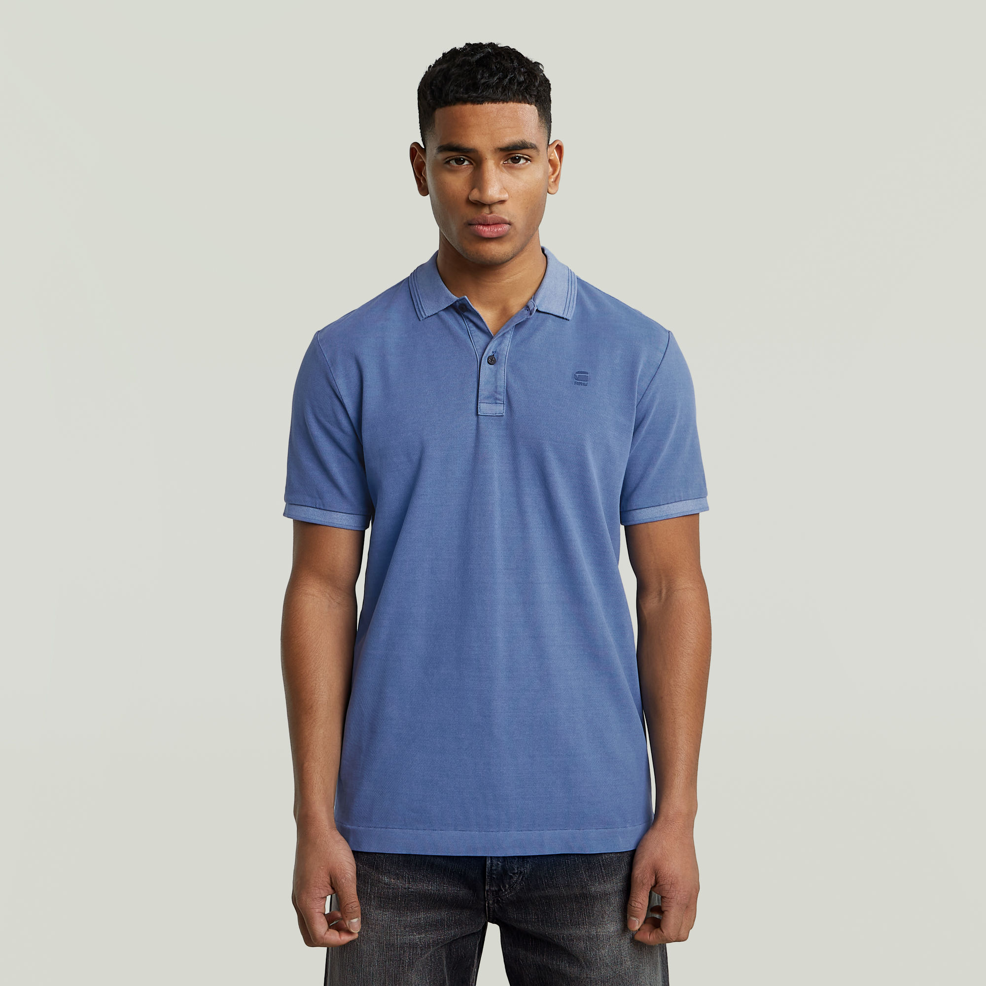G-Star RAW Poloshirt Dunda slim fit Logo-embossing op de borst