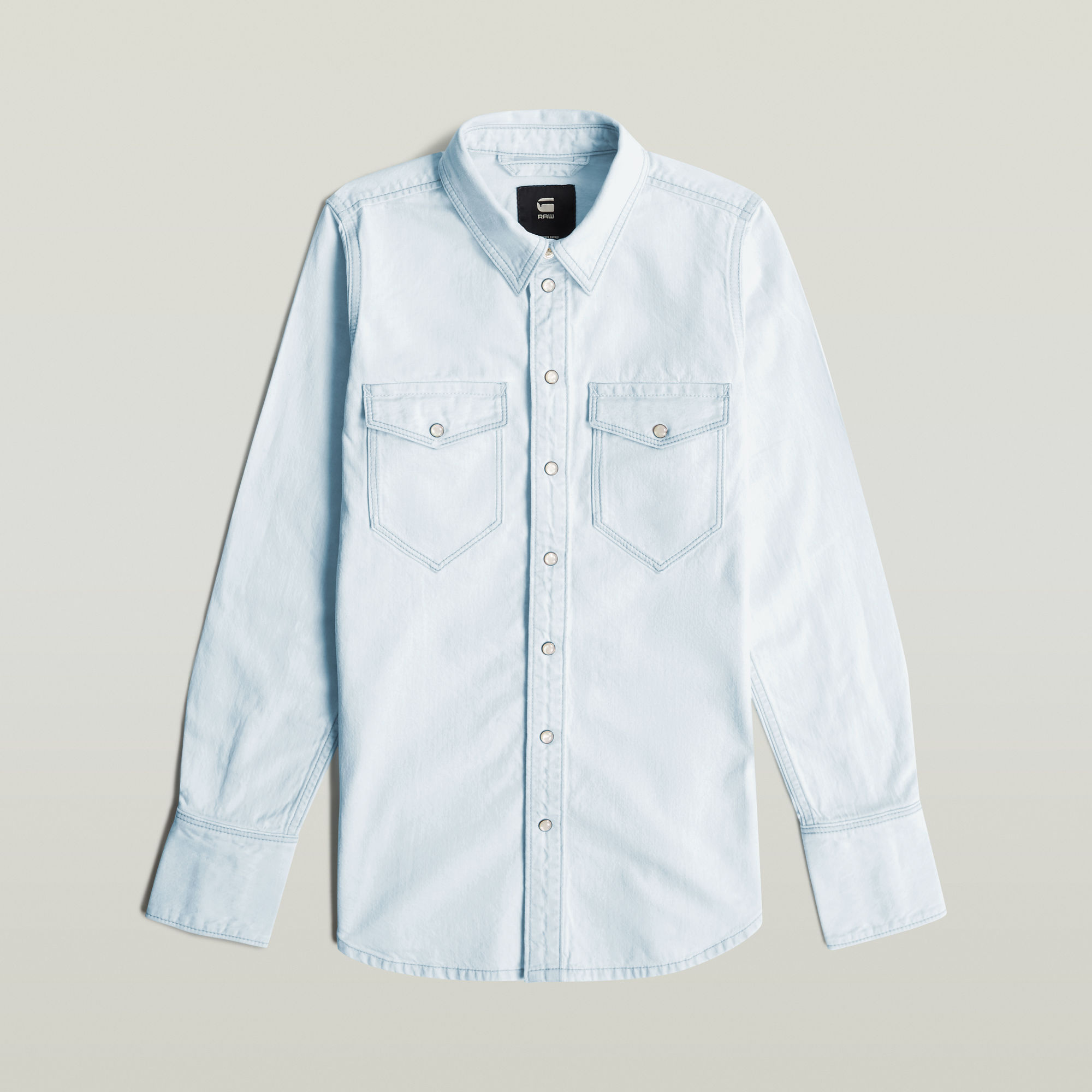 Thumbnail - Slim Western Hemd - Hellblau - Damen