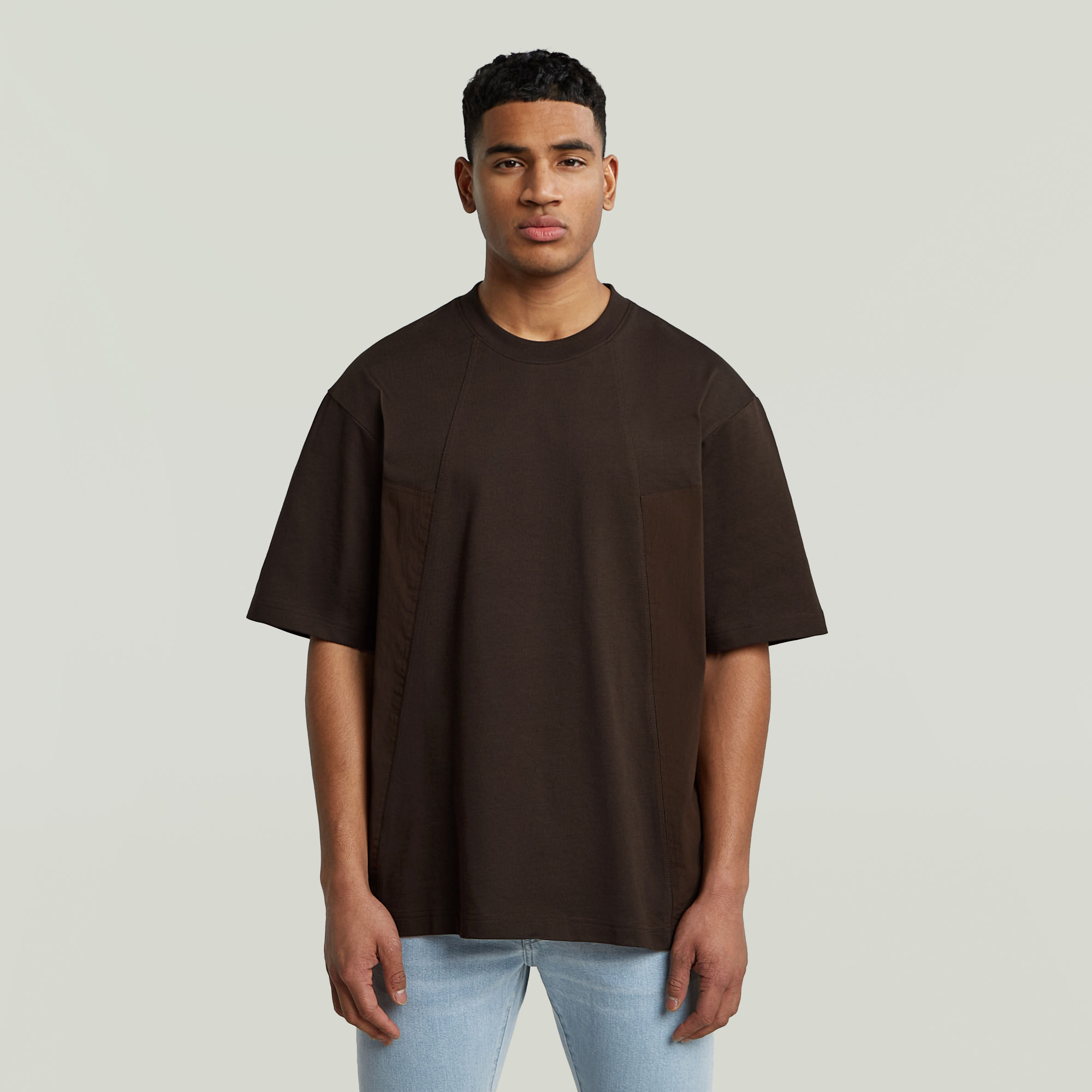 

A-Line Boxy T-Shirt - Brown - Men