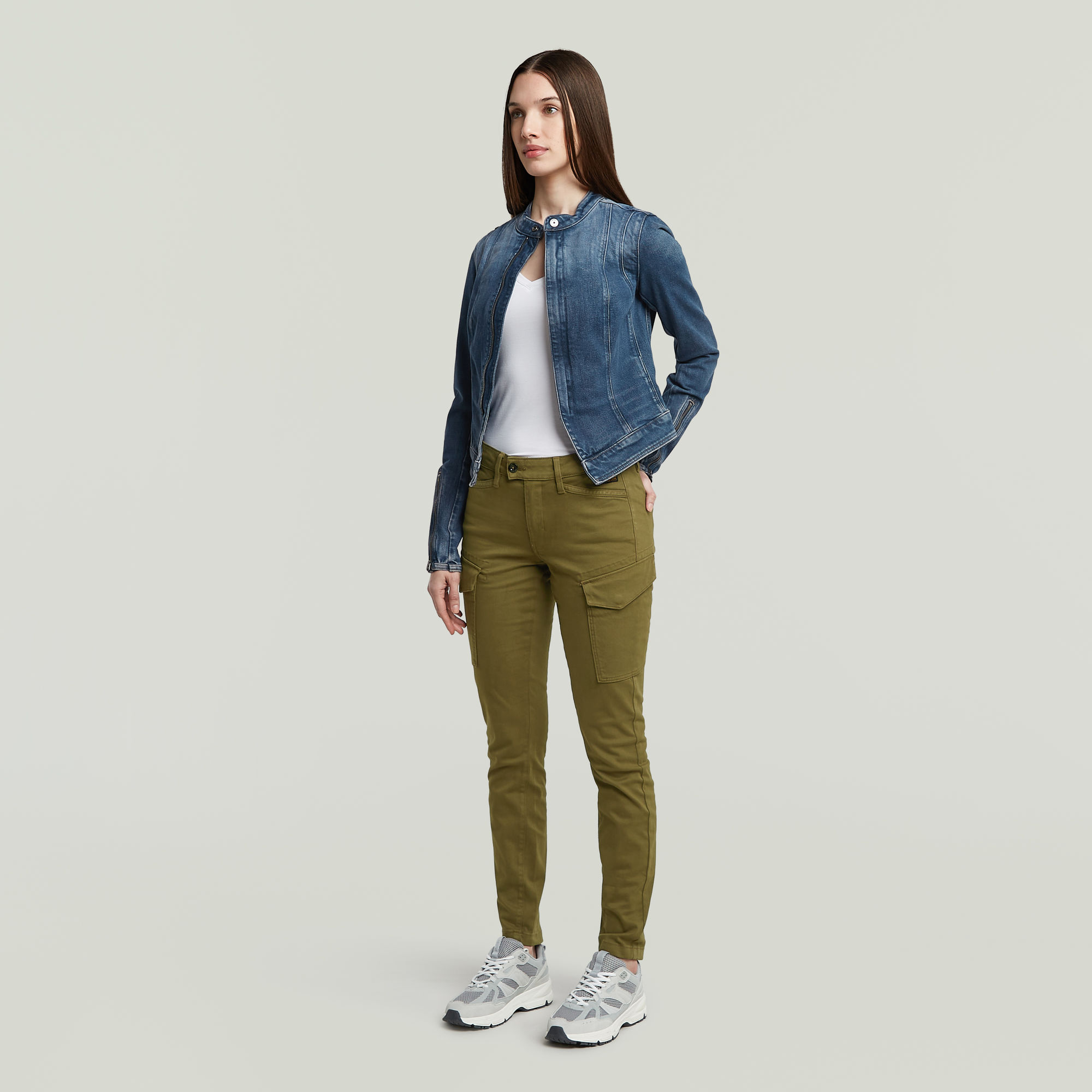 G-Star RAW Blossite G-Shape Army High Skinny Broek Groen Dames