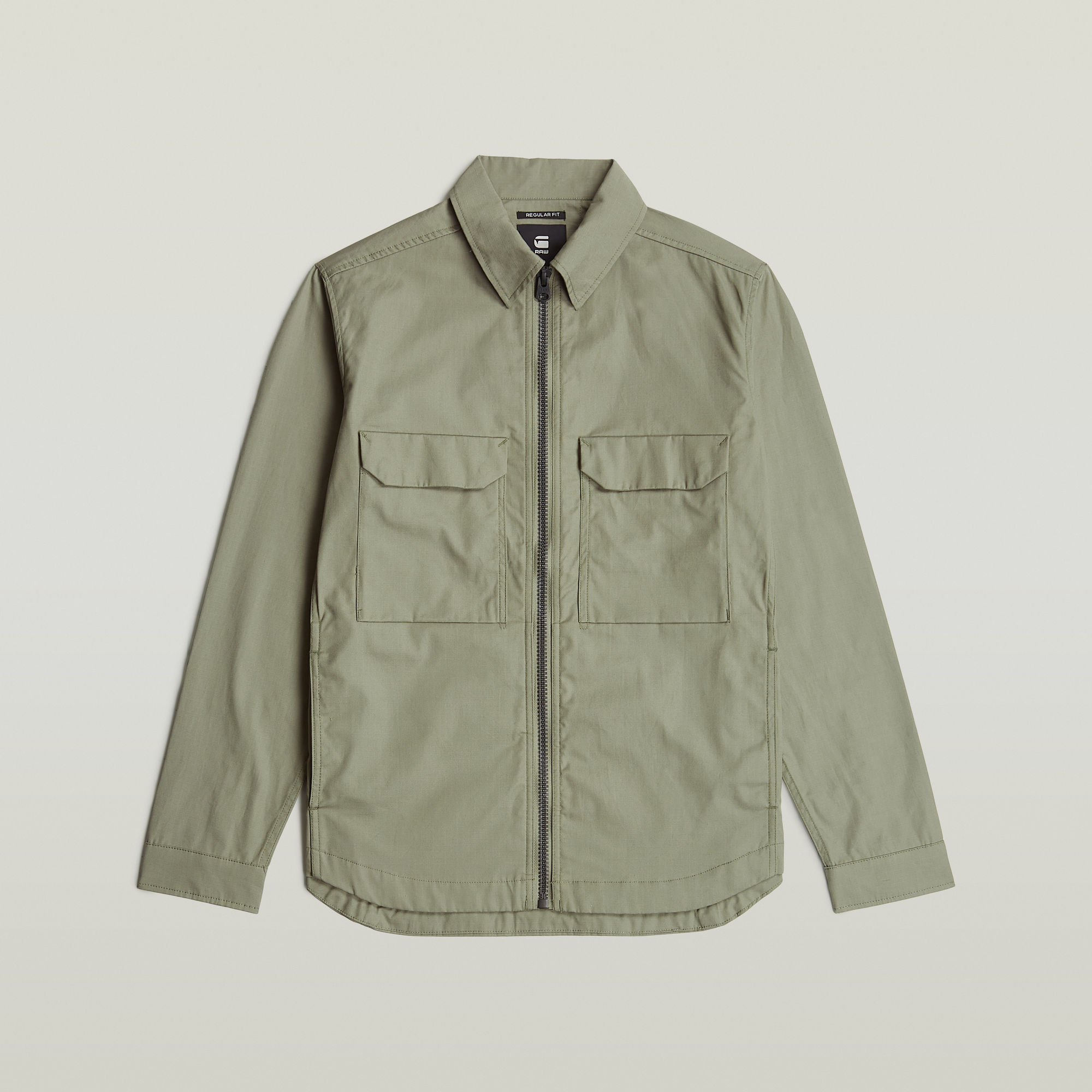 G-Star RAW Zip Regular Overshirt Groen Heren