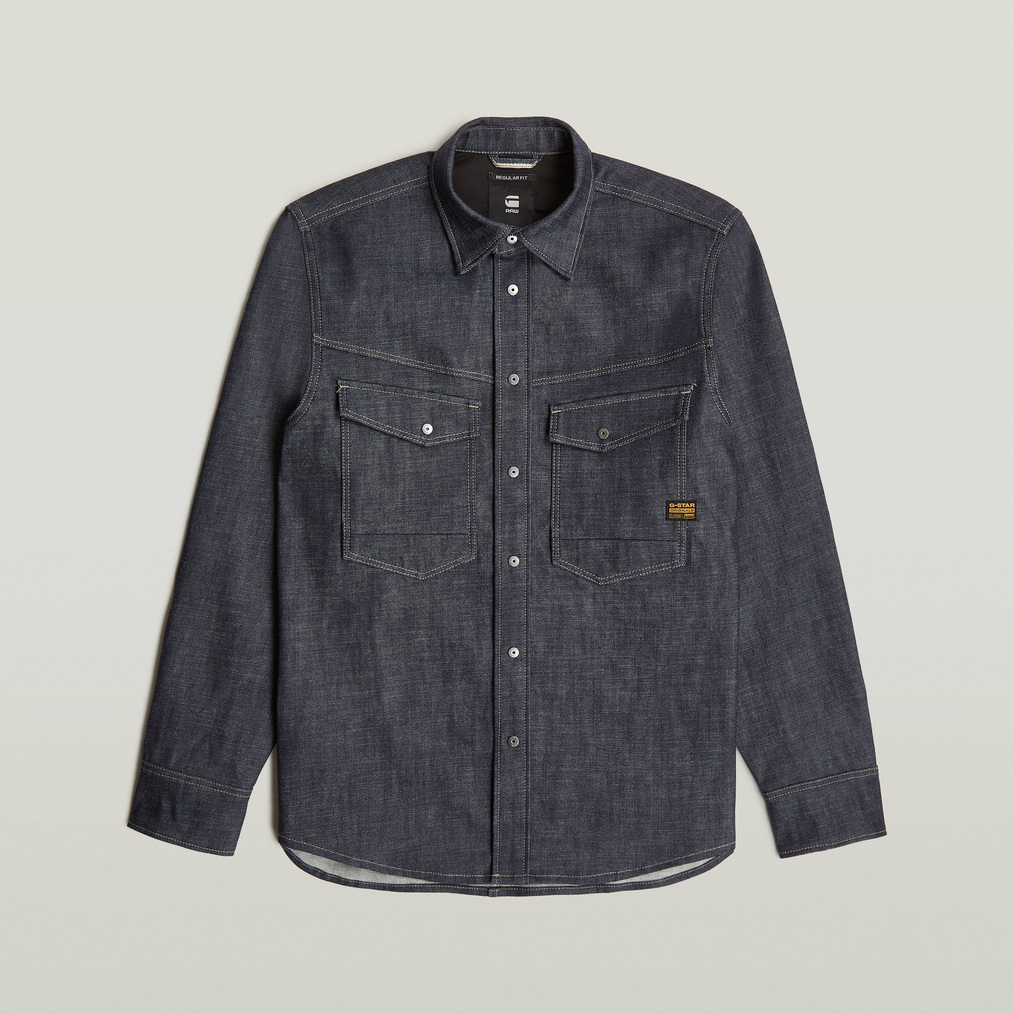 G-Star RAW Dakota Regular Shirt Donkerblauw Heren