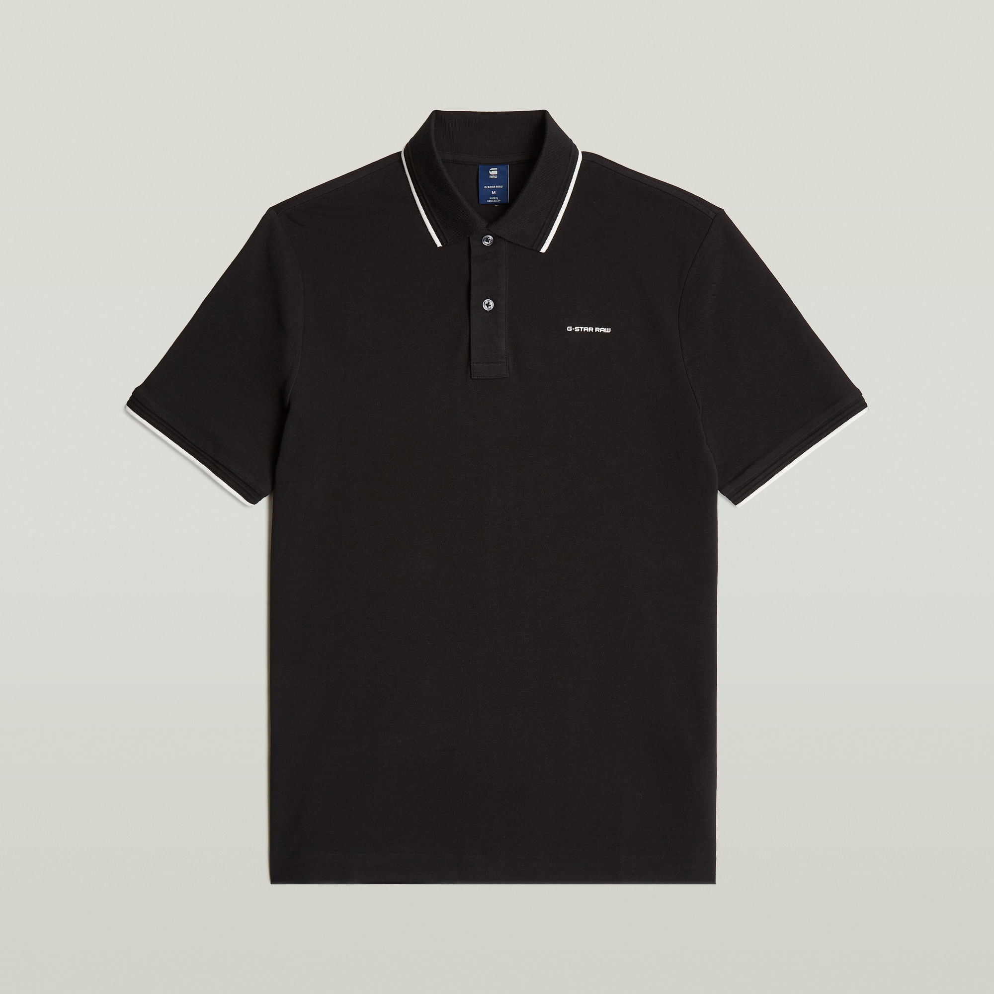G-Star RAW Chest Logo Striped Polo Zwart Heren
