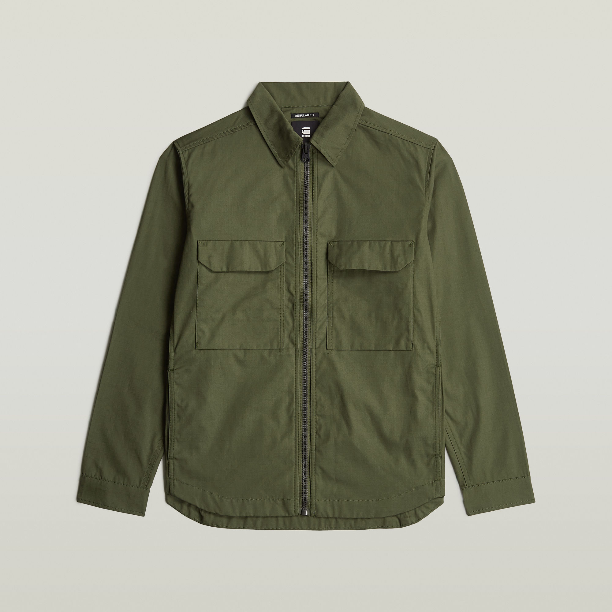 G-Star RAW Zip Regular Overshirt Groen Heren