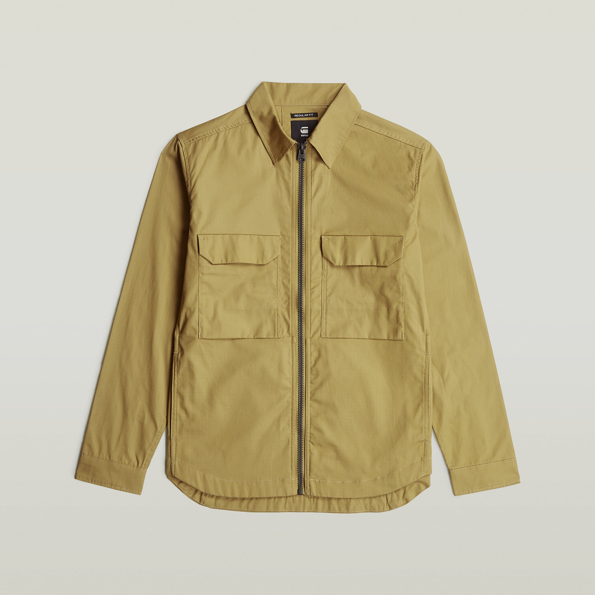 G-Star RAW Zip Regular Overshirt Groen Heren