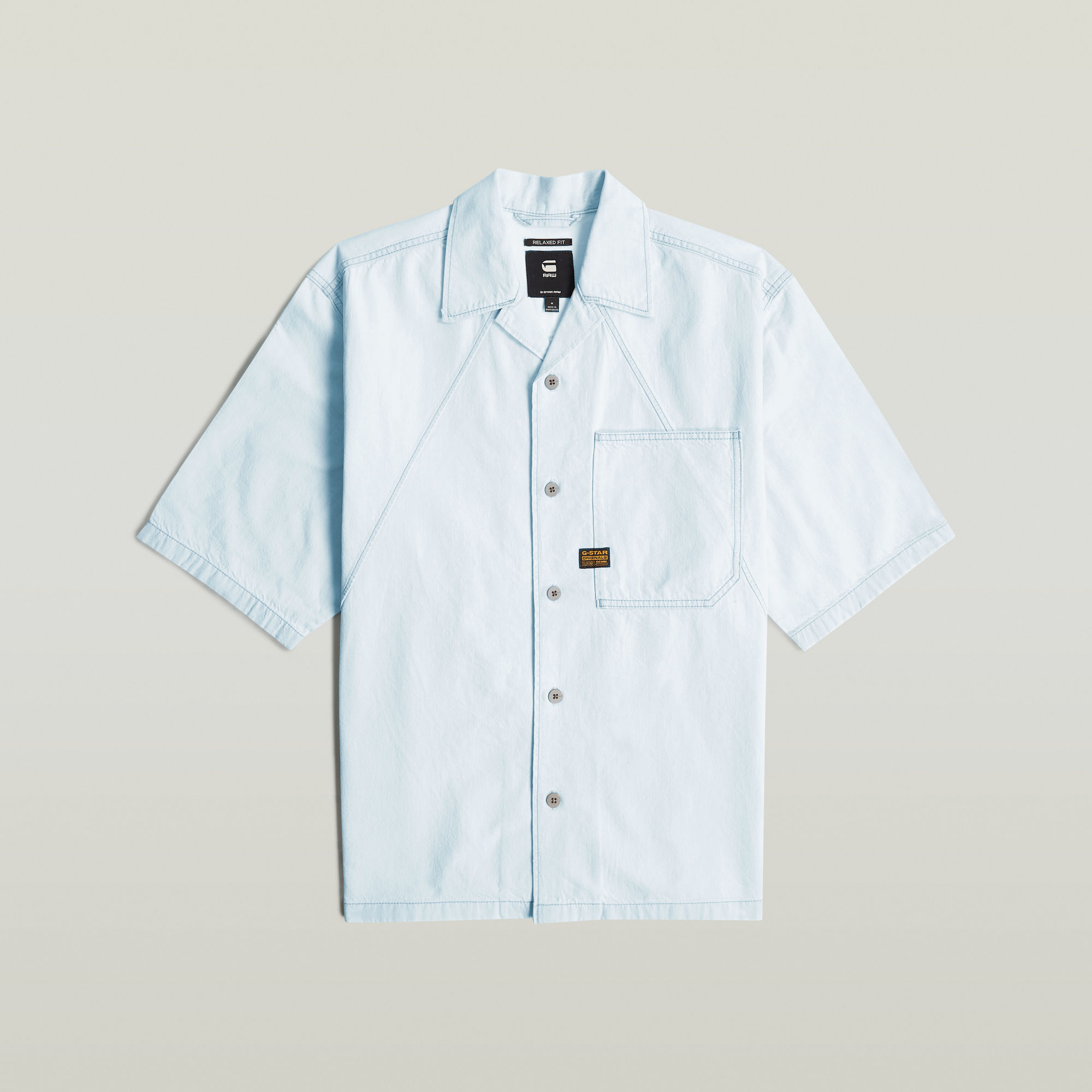 G-Star RAW Track Relaxed Shirt Lichtblauw Heren