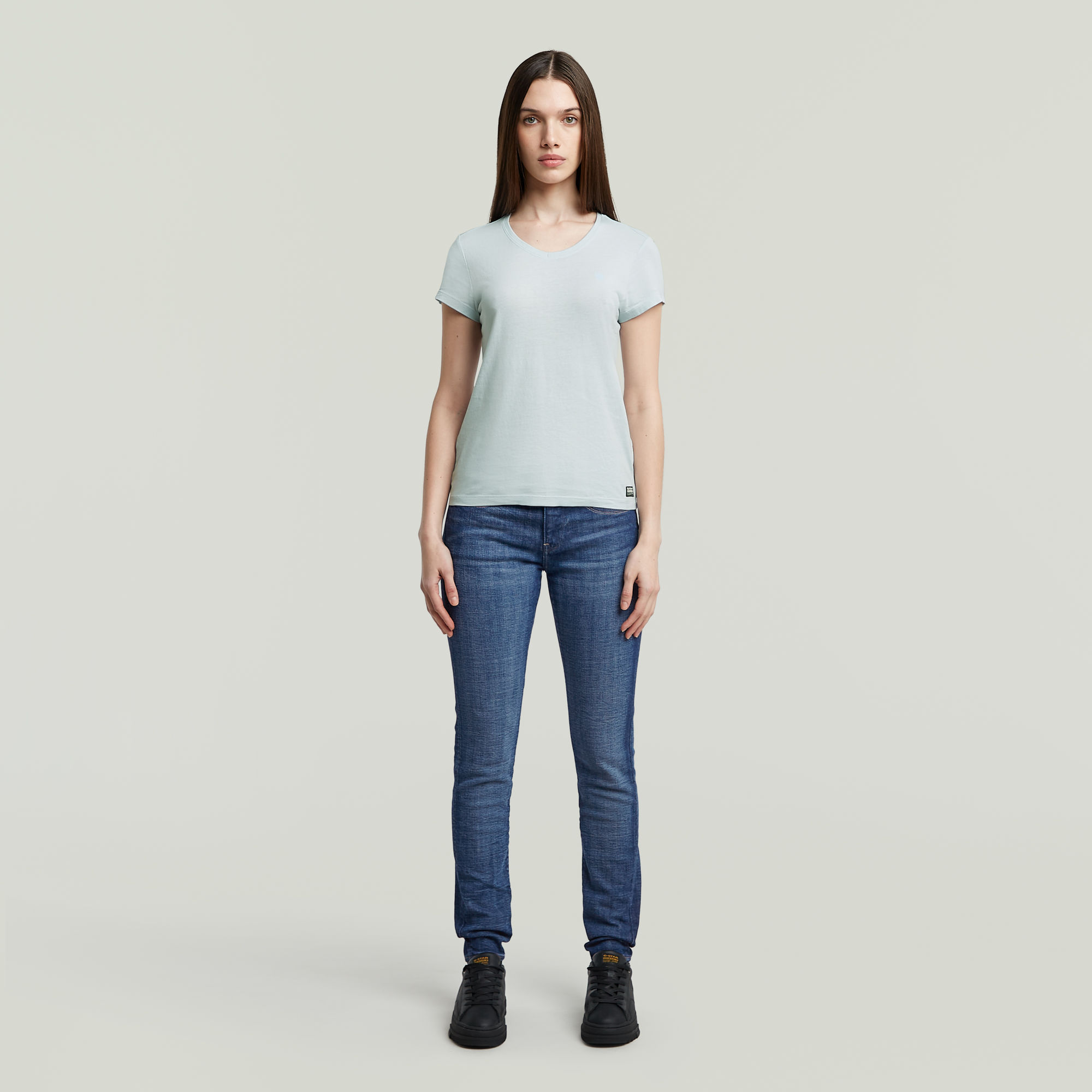 G-Star RAW Eyben Slim Top 2.0 Lichtblauw Dames