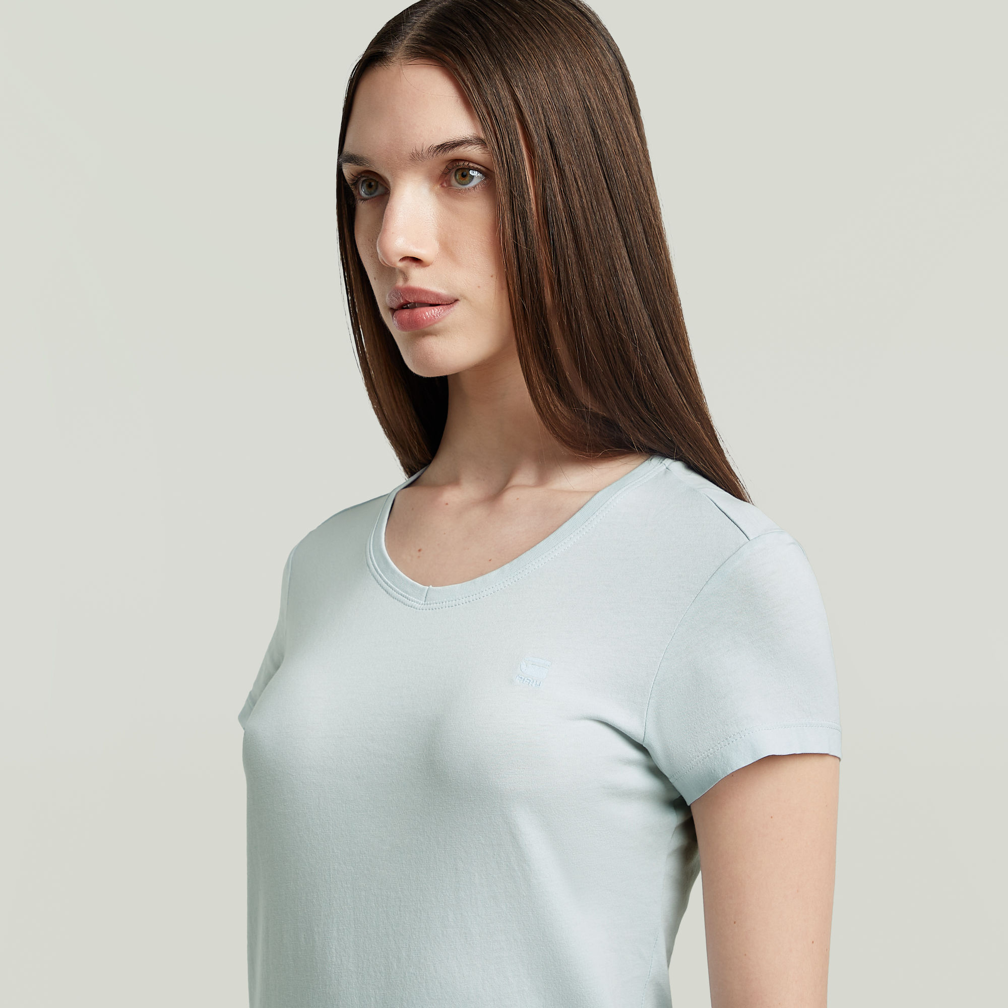 G-Star RAW Eyben Slim Top 2.0 Lichtblauw Dames