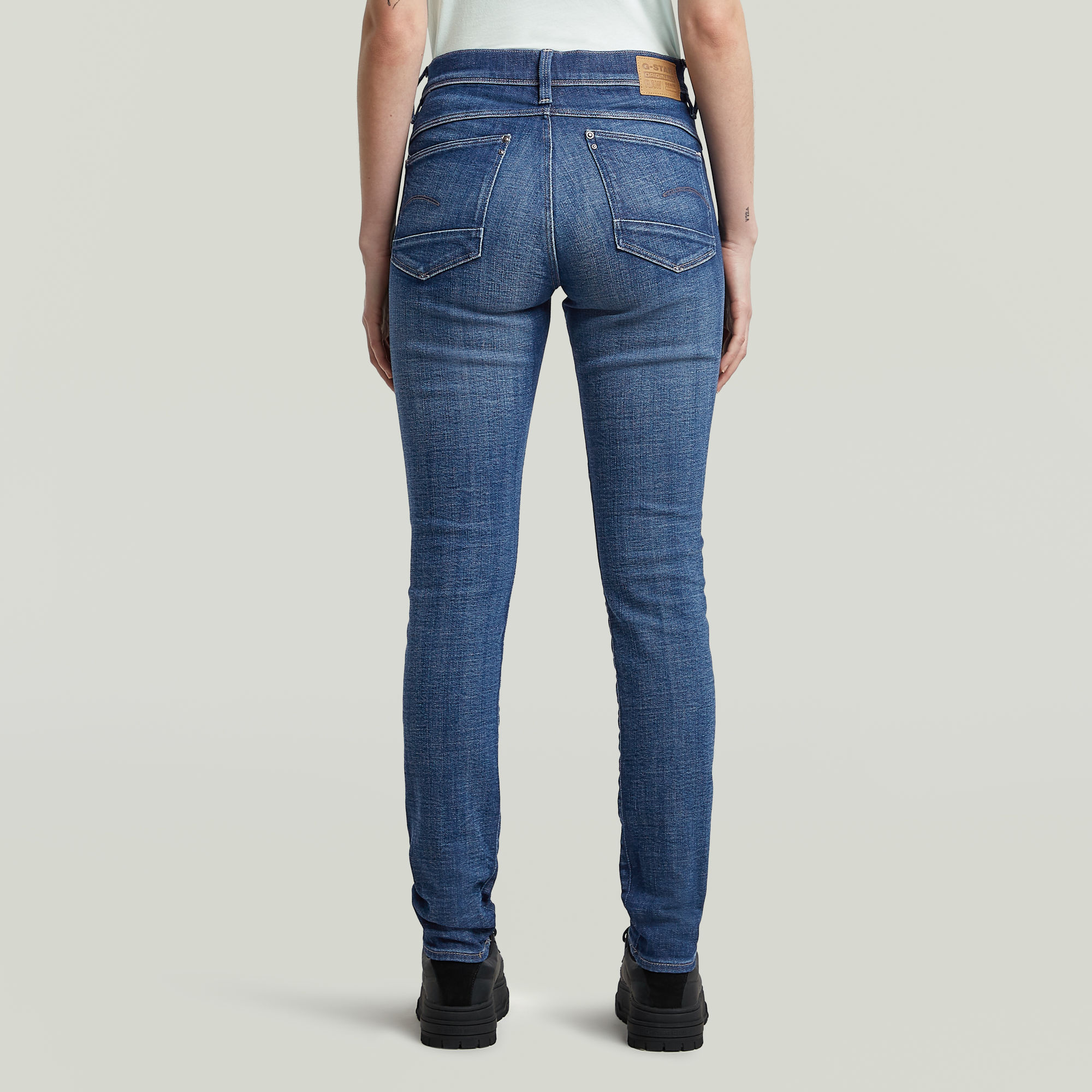 G-Star RAW Lhana Super Skinny Jeans Midden blauw Dames