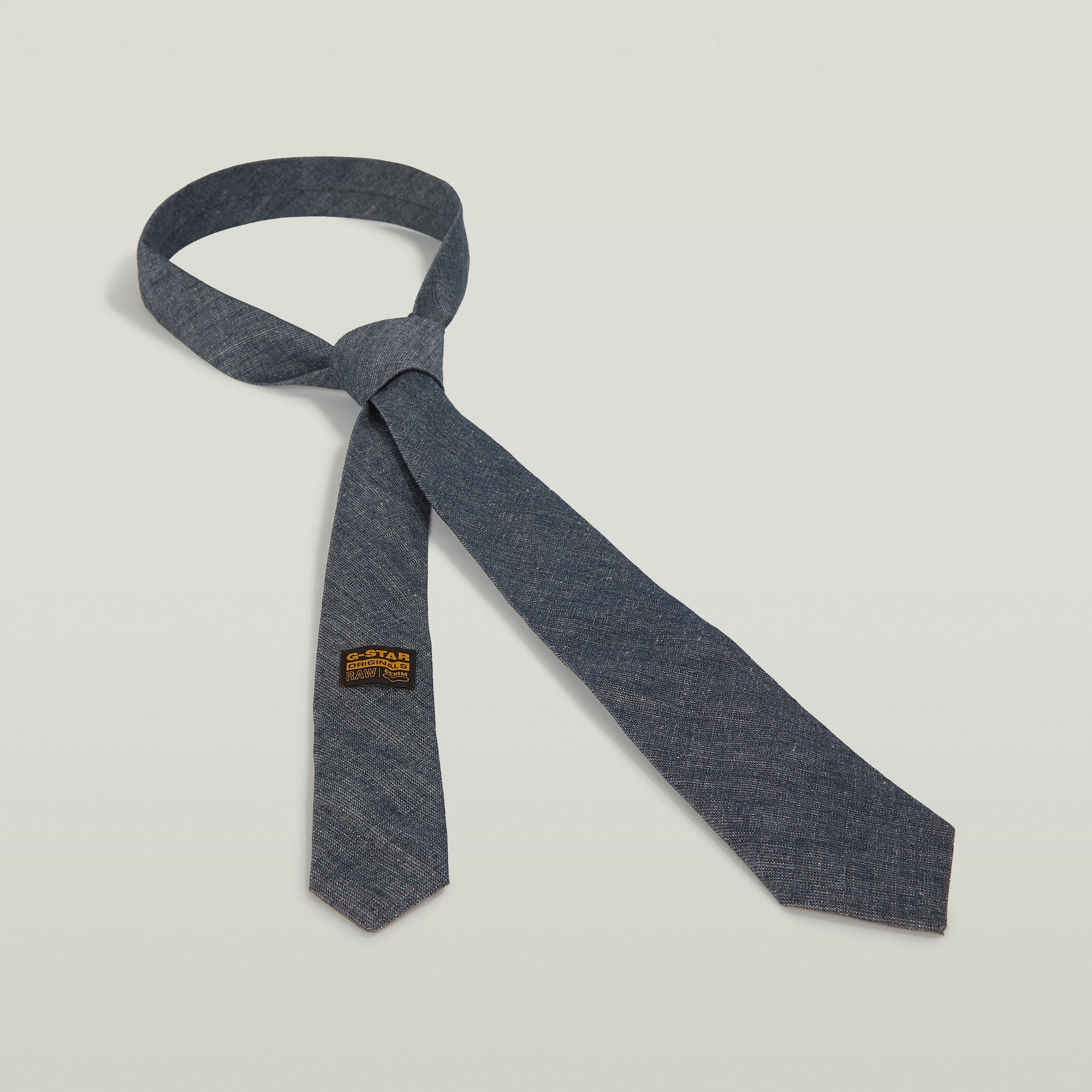 G-Star RAW Chambray Stropdas Donkerblauw Heren
