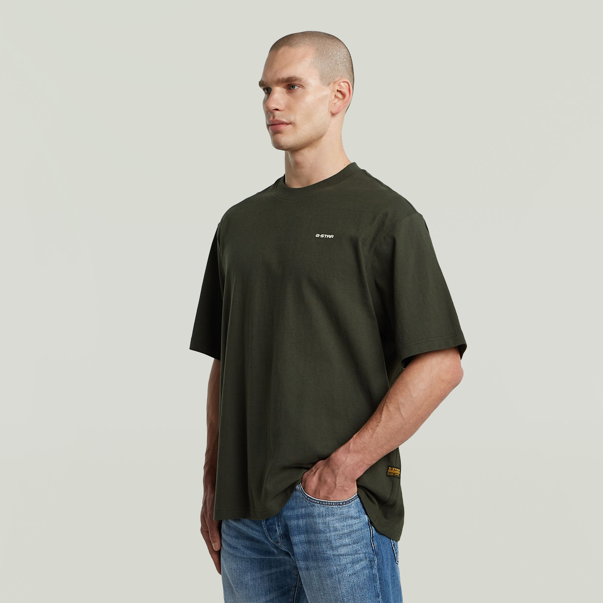 G-Star RAW Boxy Base T-shirt Grijs Heren