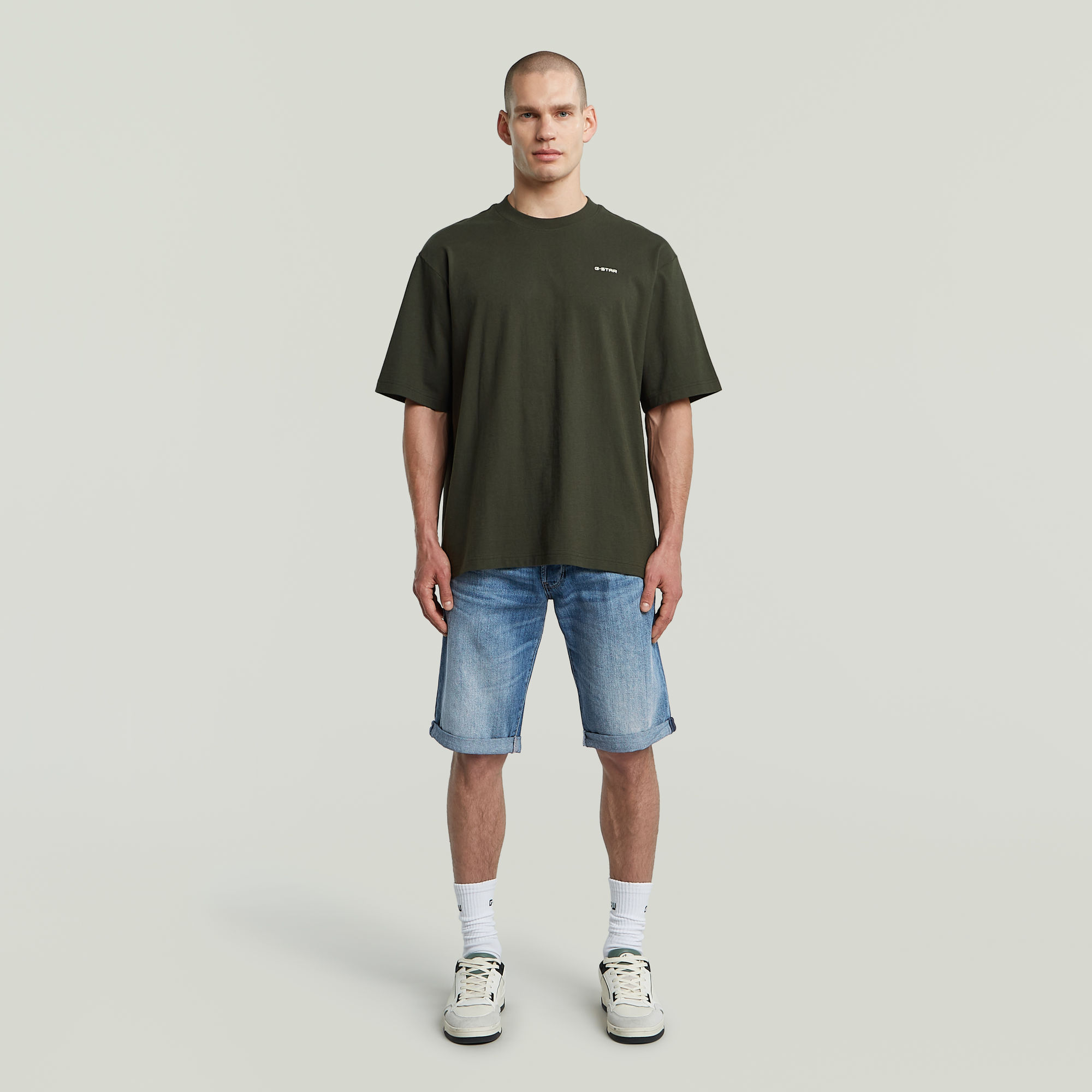 G-Star RAW Boxy Base T-shirt Grijs Heren