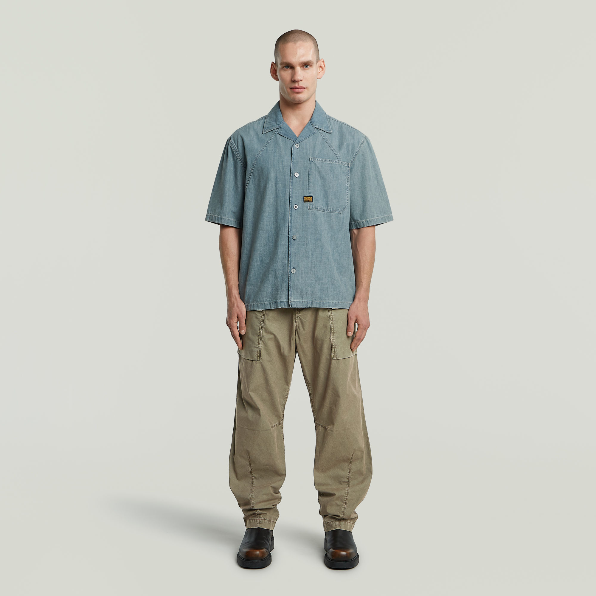 G-Star RAW Track Relaxed Overhemd Lichtblauw Heren