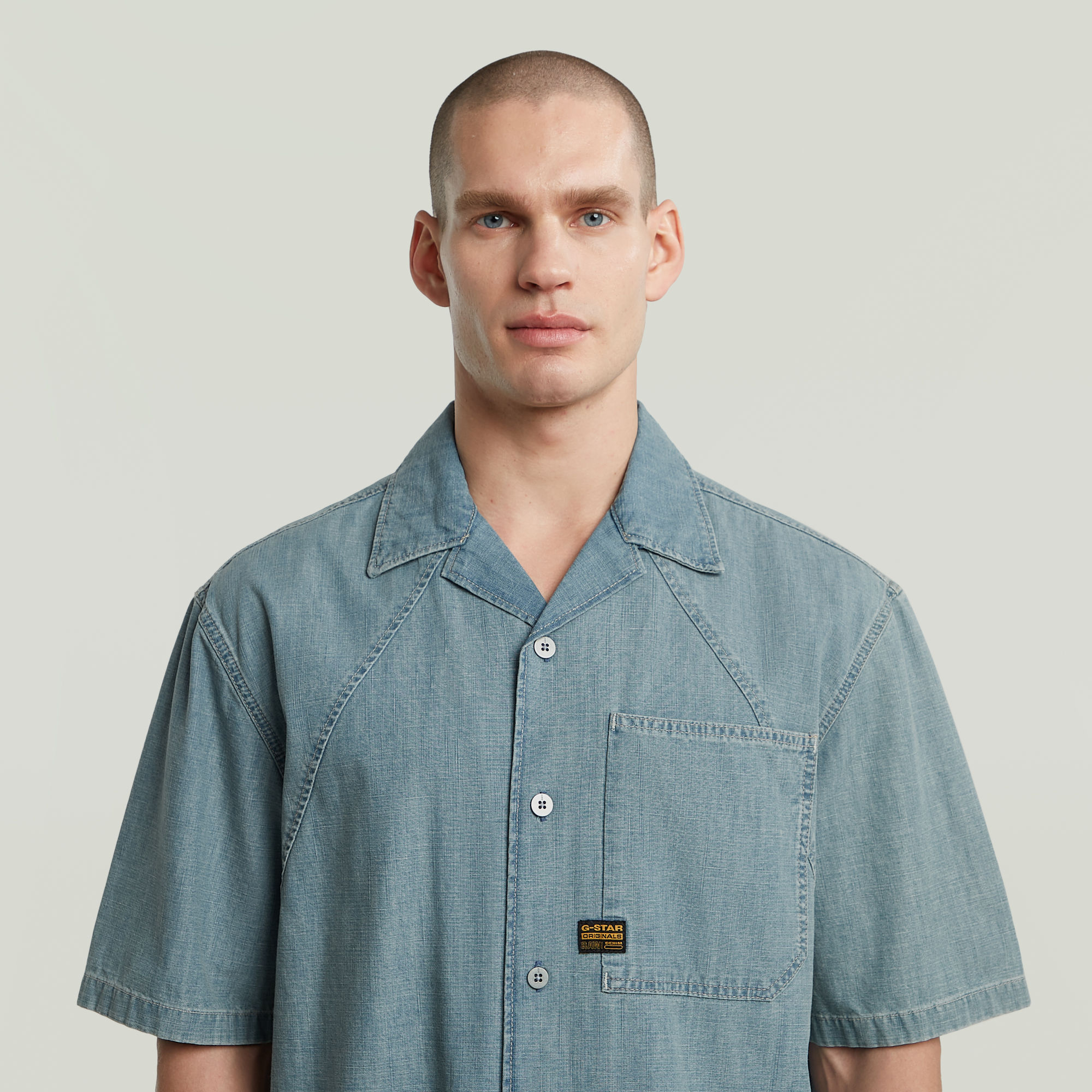 G-Star RAW Track Relaxed Overhemd Lichtblauw Heren