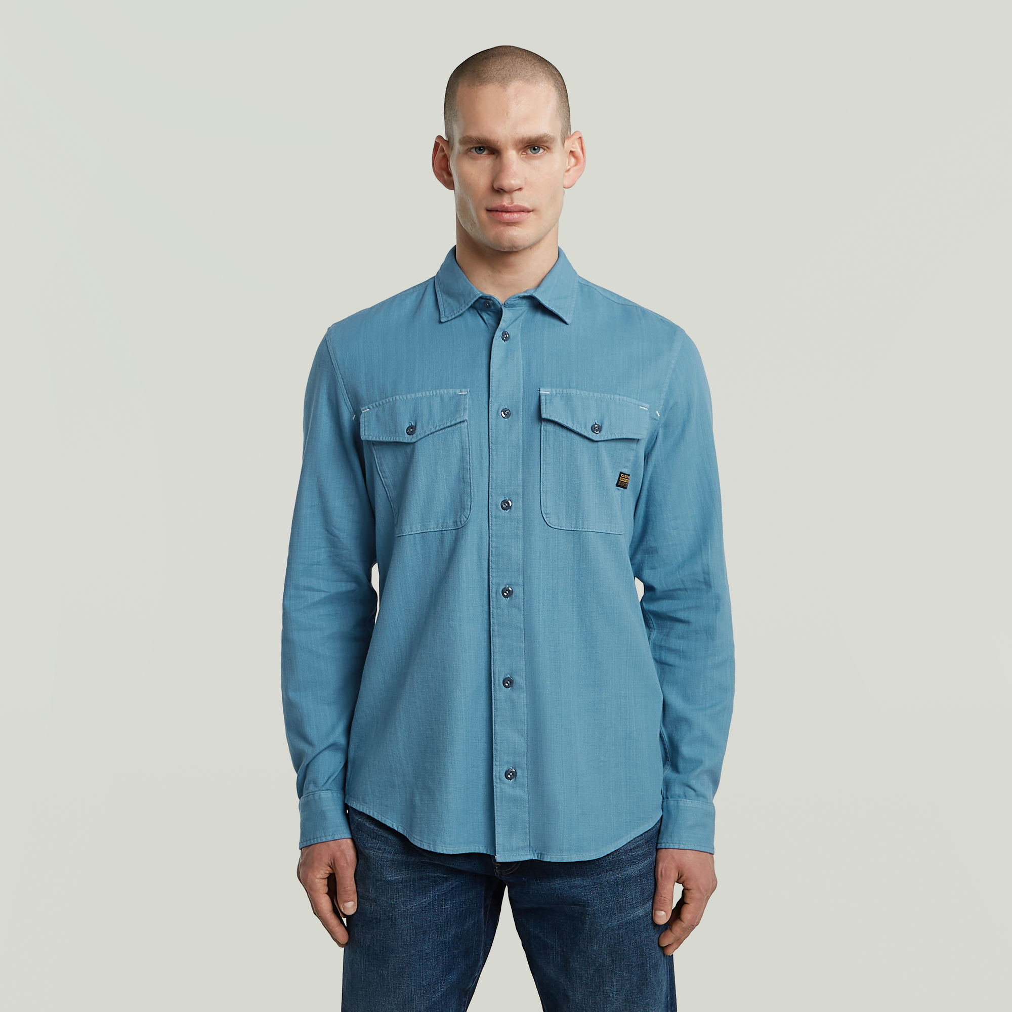 

Marine Slim Shirt - Medium blue - Men