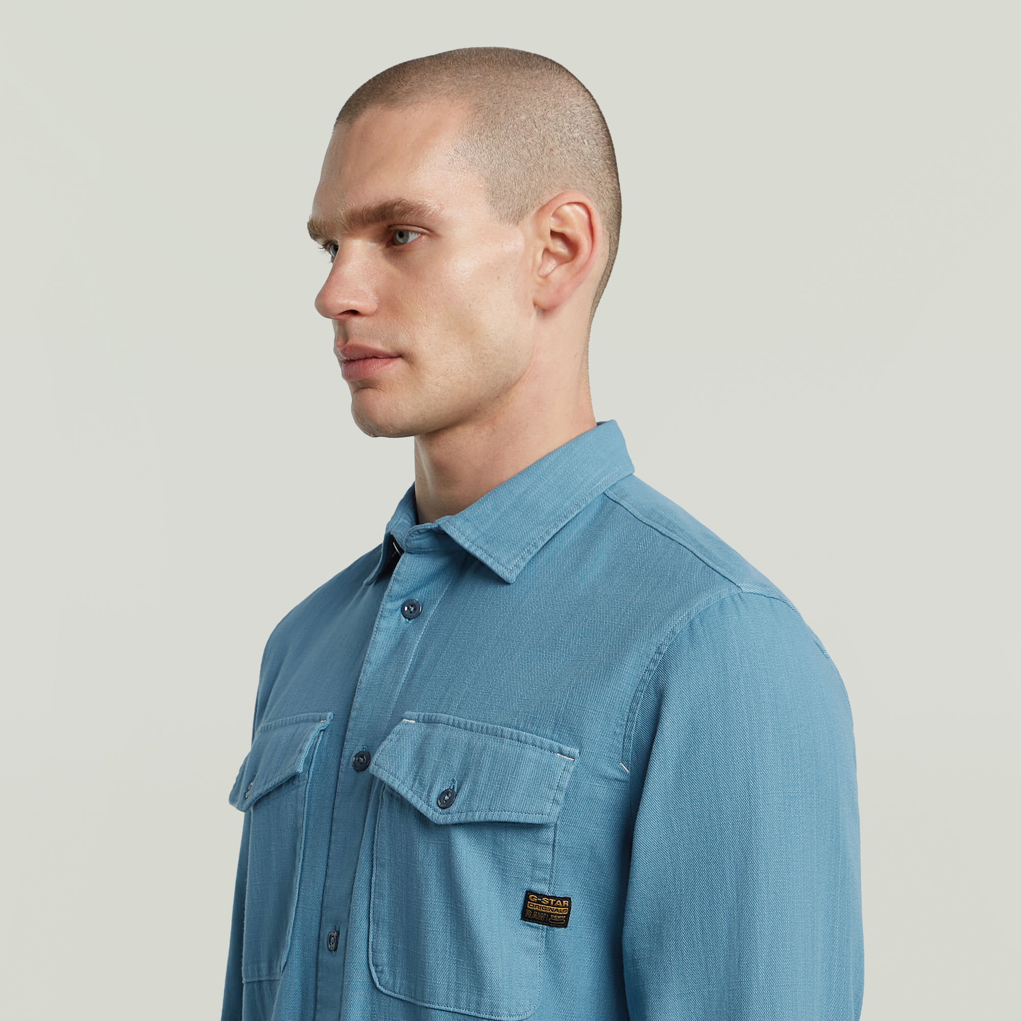 G-Star RAW Marine Slim Shirt Midden blauw Heren