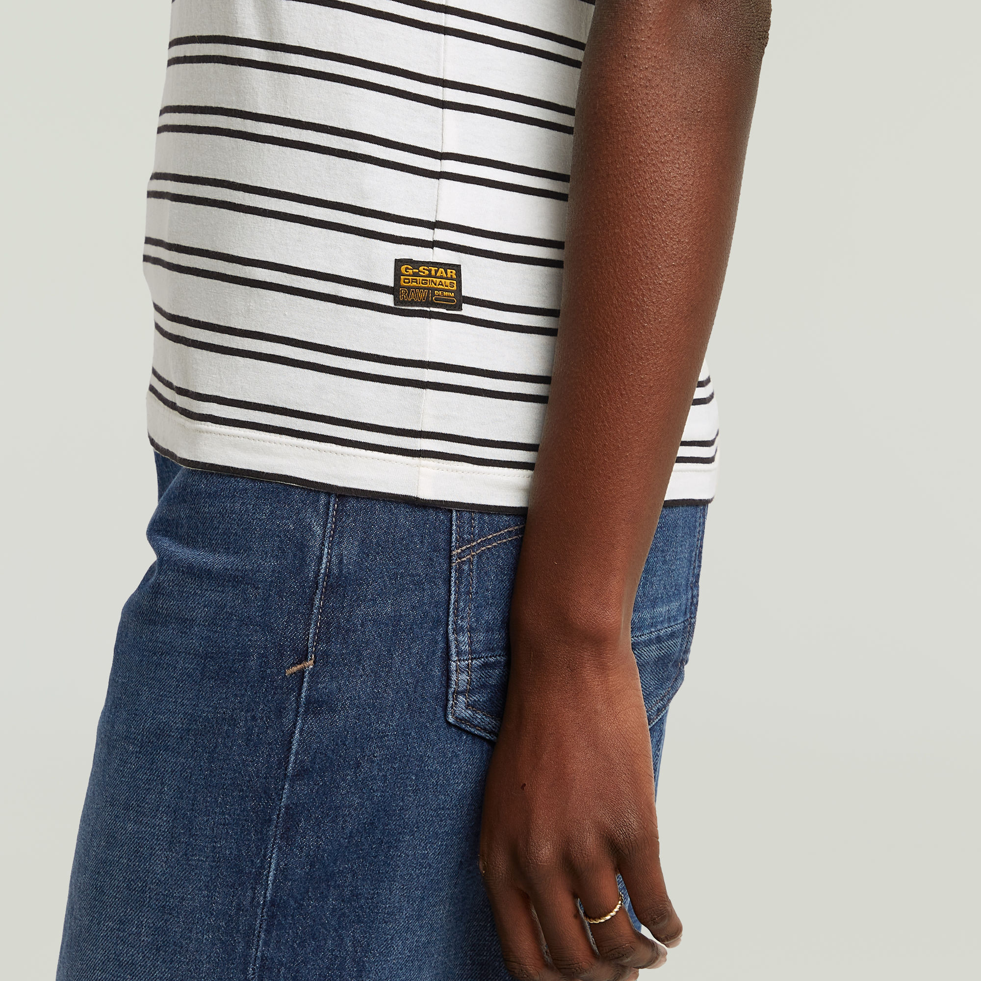 G-Star RAW Stripe Eyben Slim V 2.0 T-shirt Meerkleurig Dames
