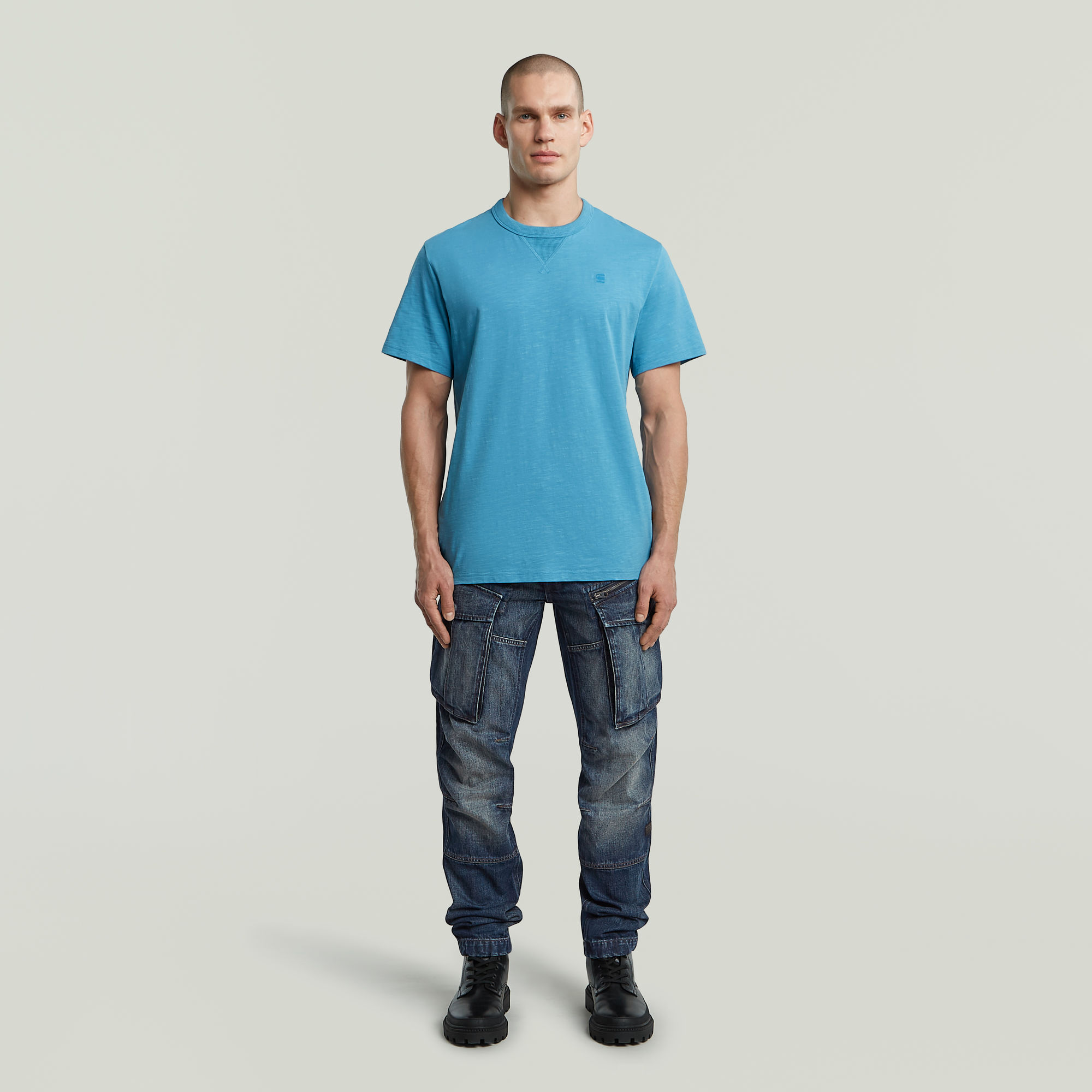 G-Star RAW Nifous T-shirt Midden blauw Heren