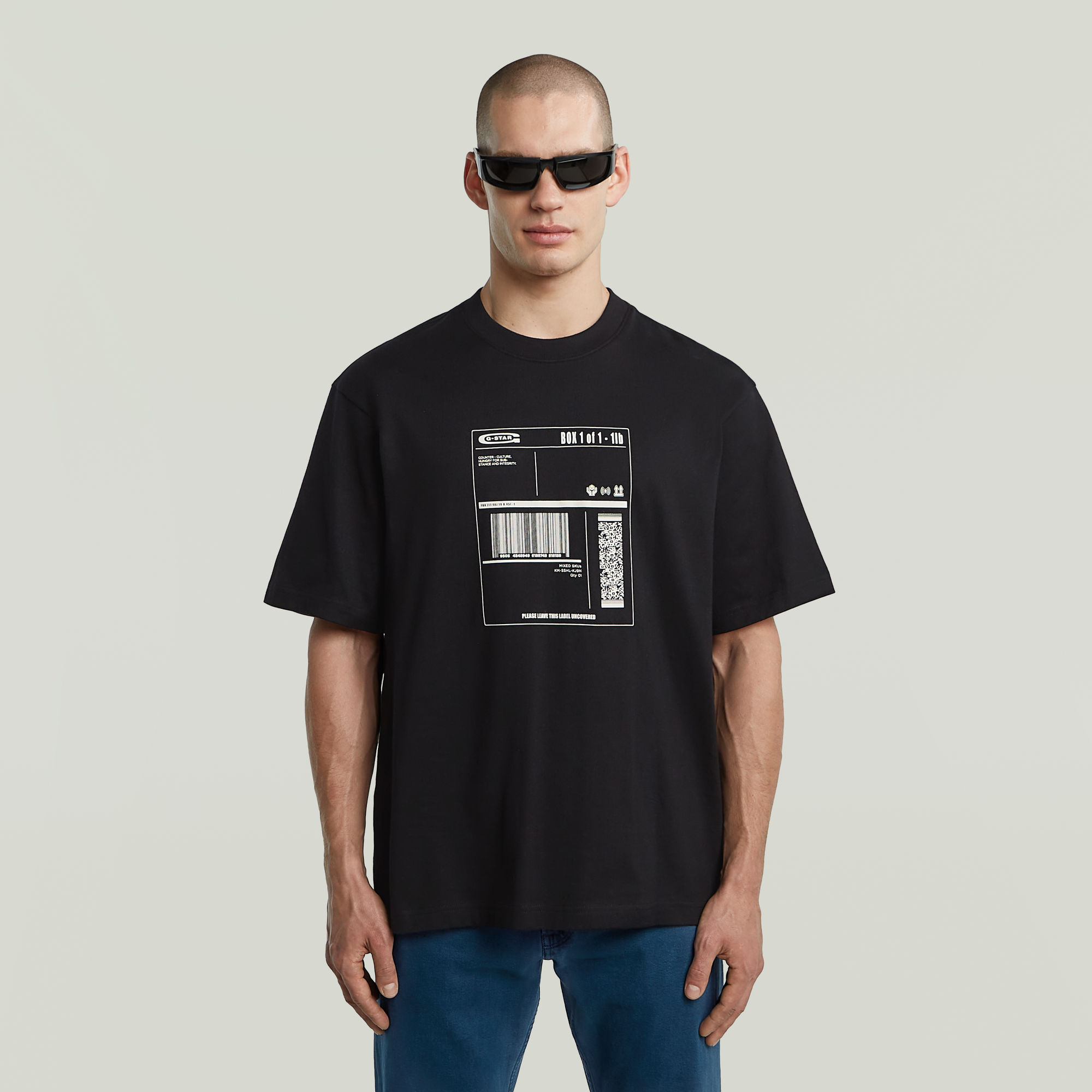 

Shipping Graphic Boxy T-Shirt - Black - Men