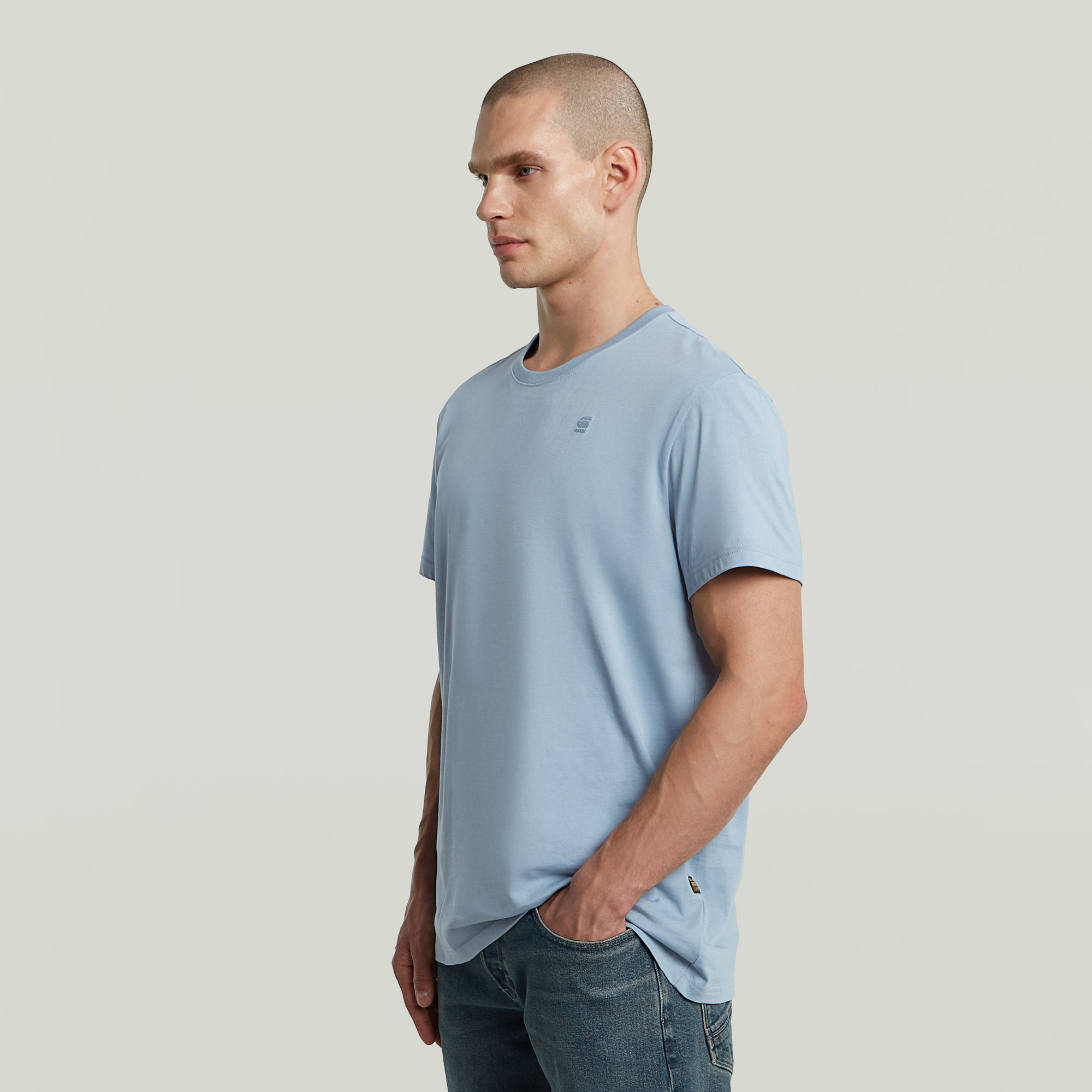 G-Star RAW Base-S T-shirt Lichtblauw Heren