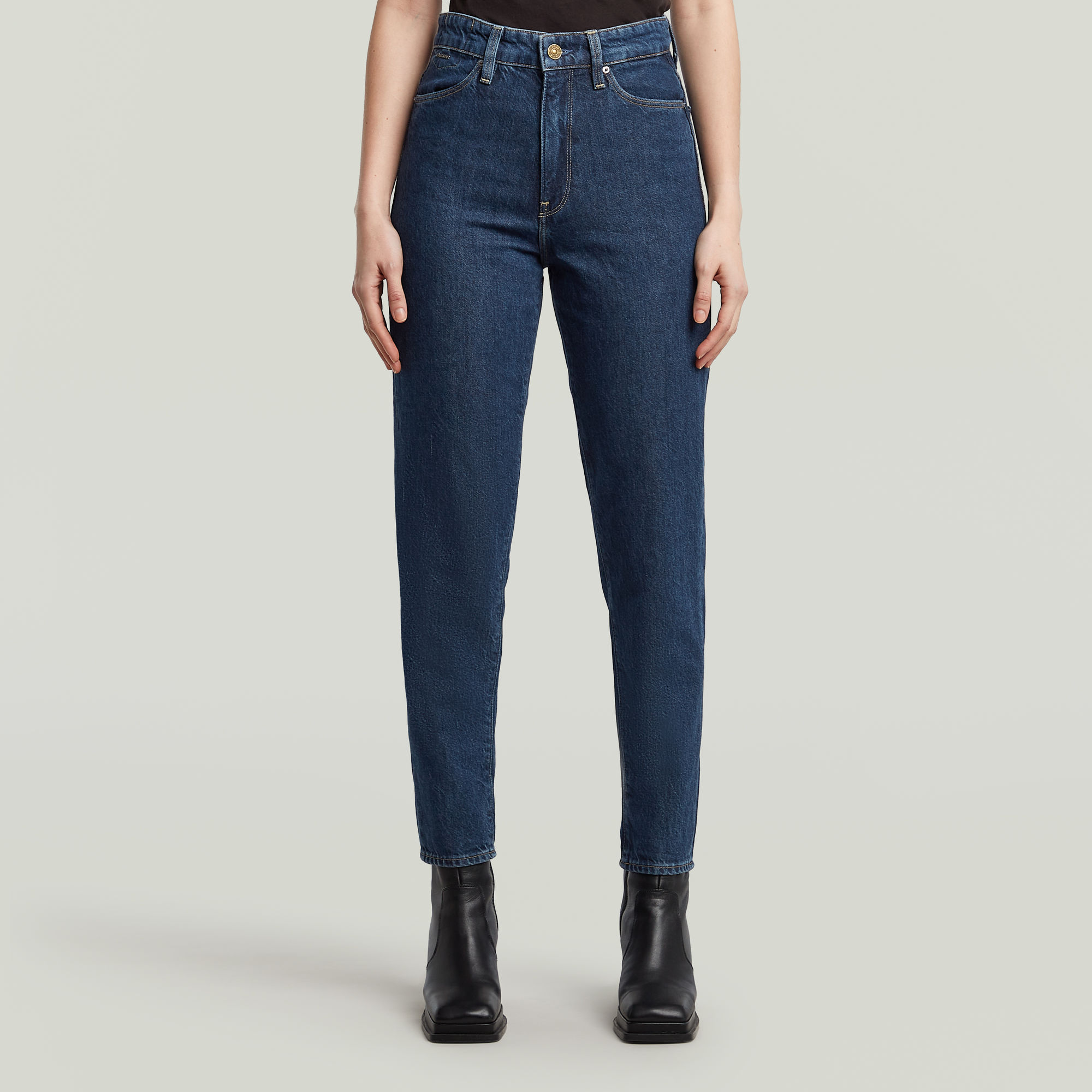 

Janeh Ultra High Mom Ankle Jeans - Dark blue - Women