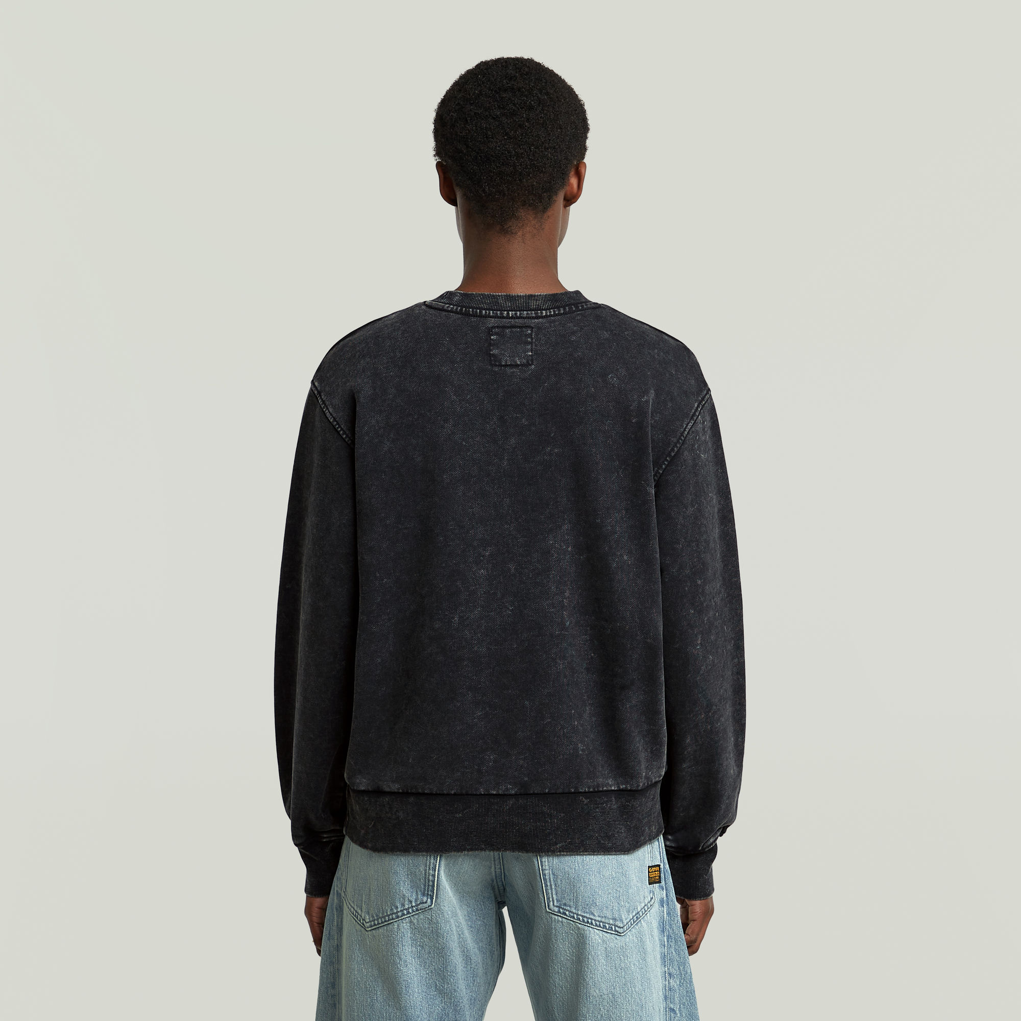 G-Star RAW Washed A Line Script Sweater Zwart Dames