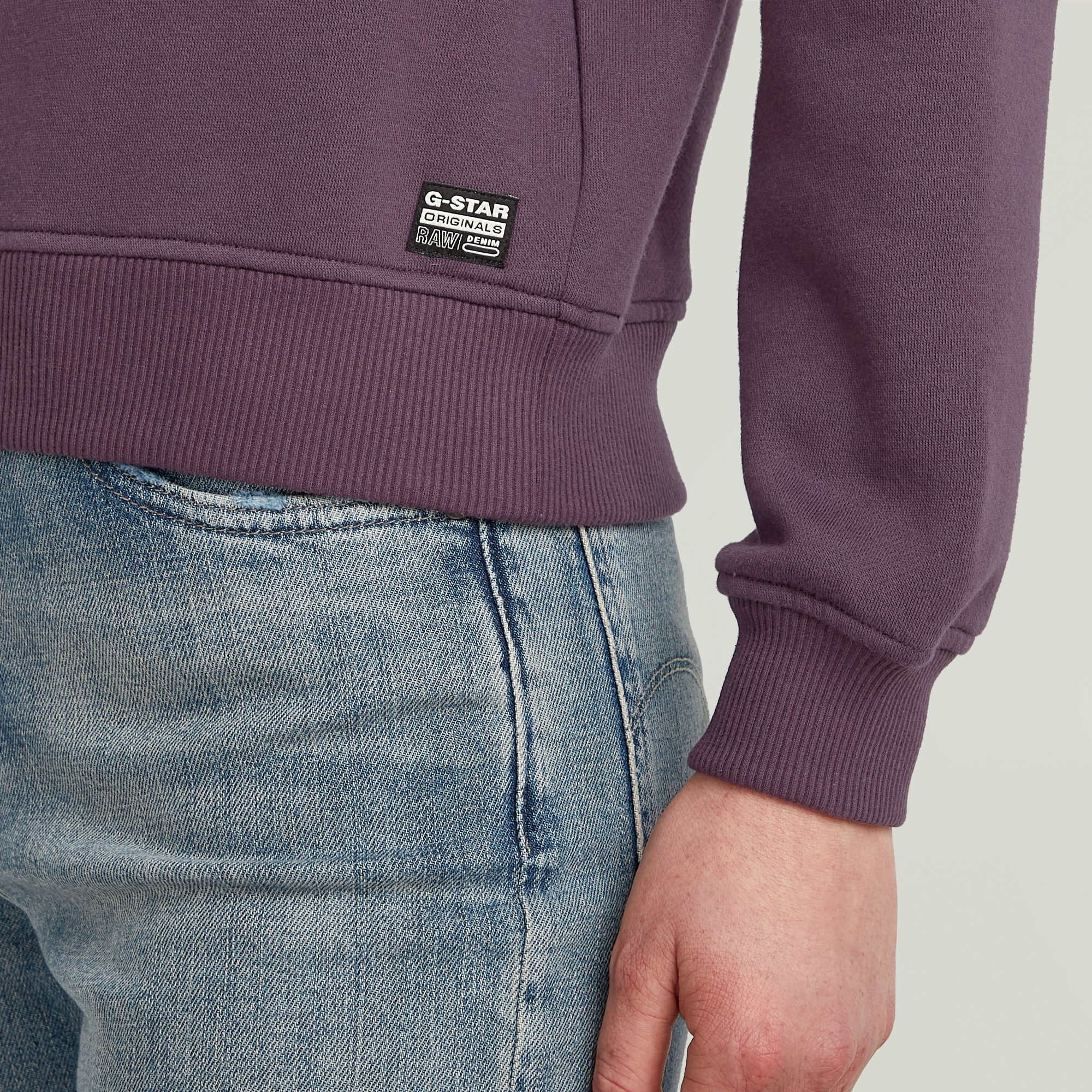 G-Star RAW Center Chest Logo Crew Sweater Paars Dames