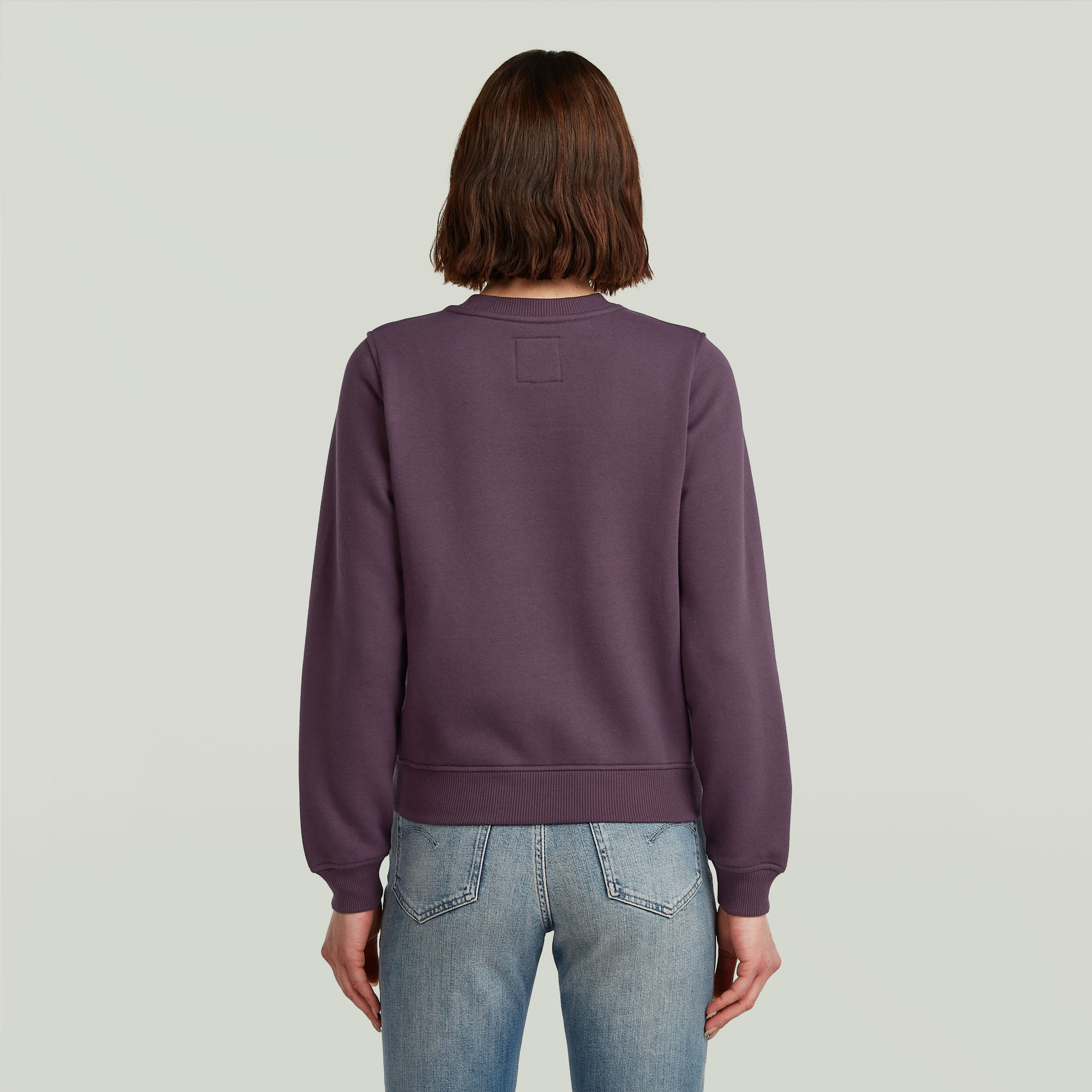 G-Star RAW Center Chest Logo Crew Sweater Paars Dames
