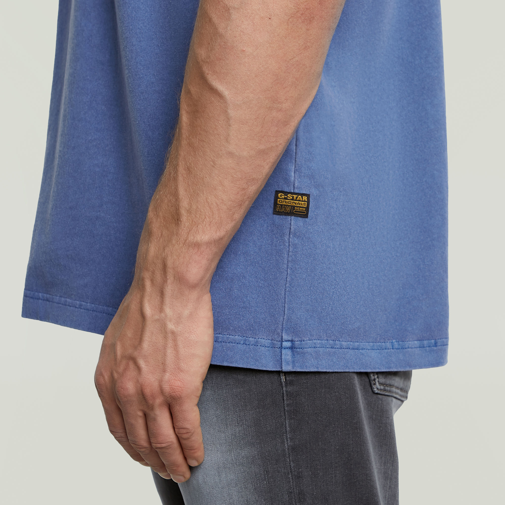 G-Star RAW Multi Logo Overdyed Loose T-Shirt Midden blauw Heren
