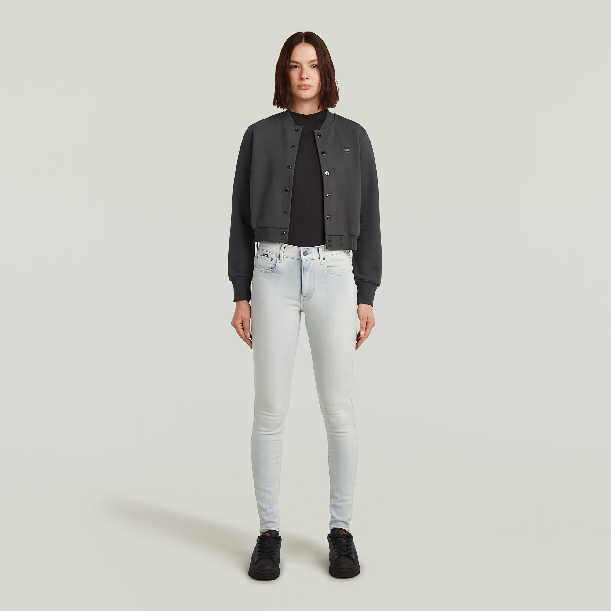 G-Star RAW Bomber Sweater Grijs Dames