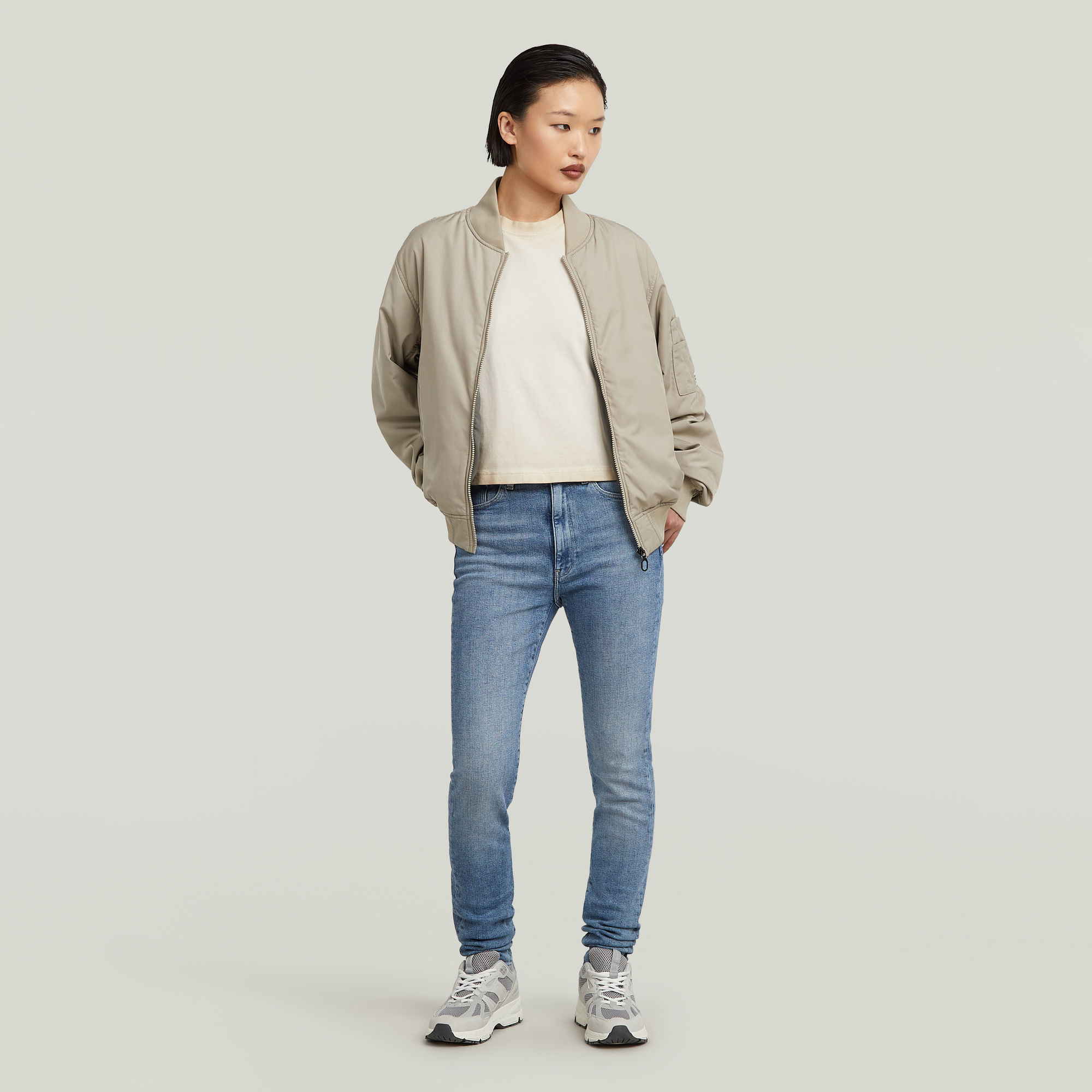 G-Star RAW Bomberjack Gewatteerd Beige Dames