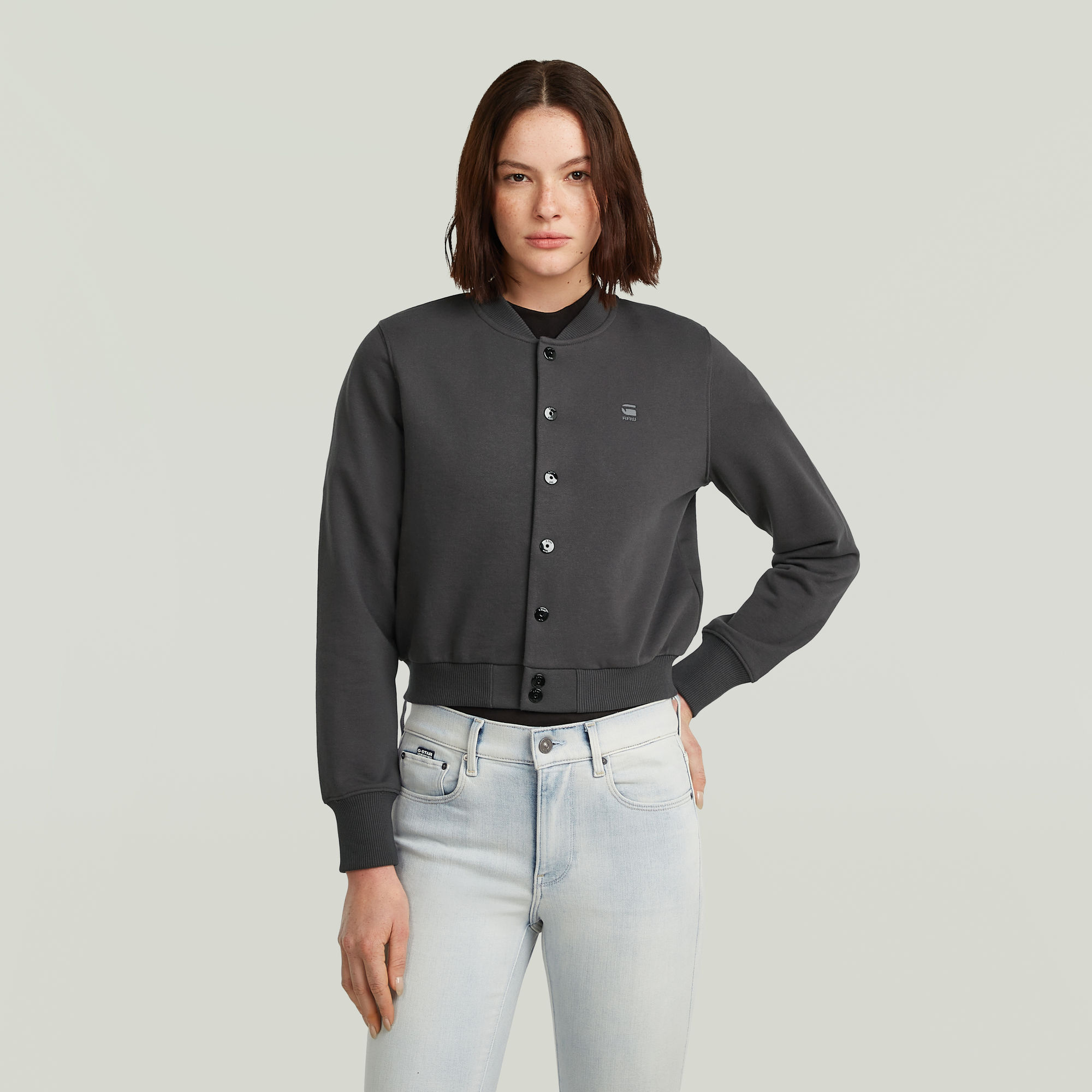 G-Star RAW Bomber Sweater Grijs Dames