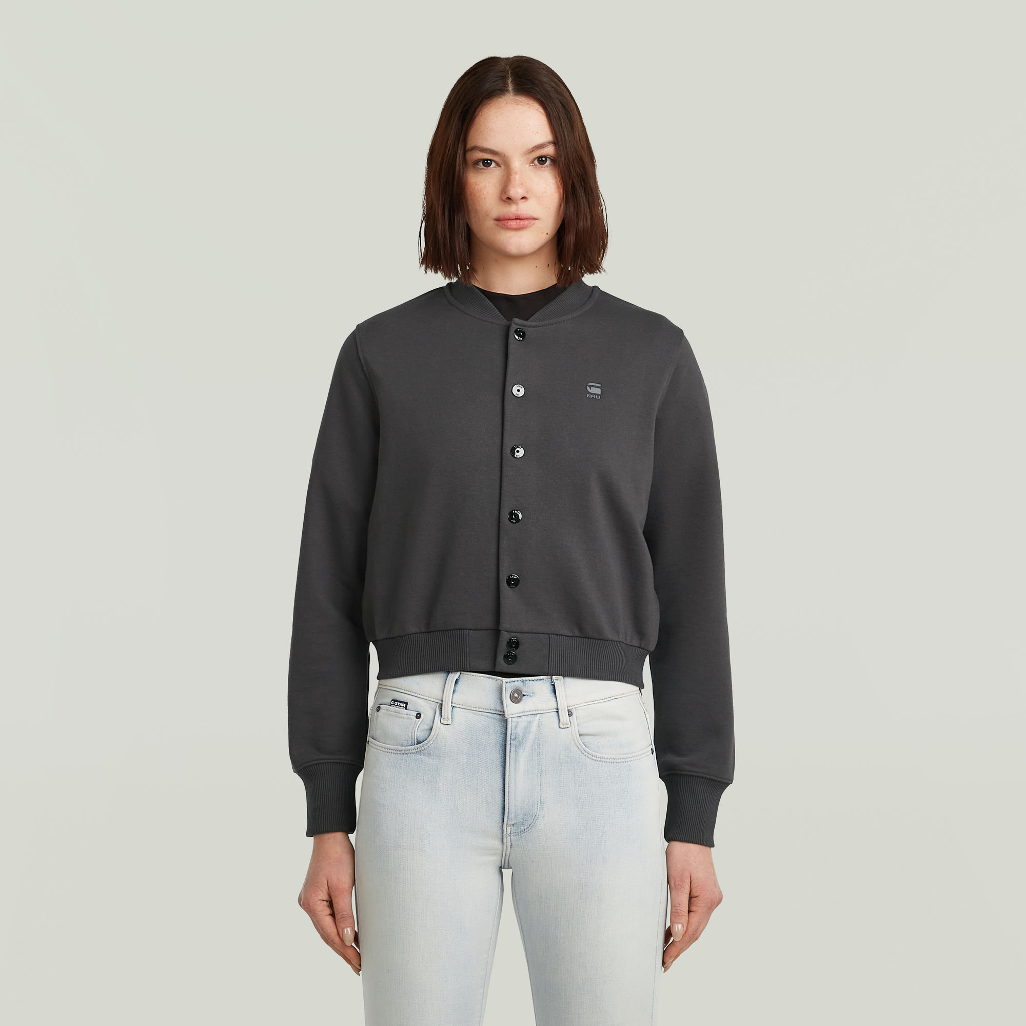 G-Star RAW Sweater Bomberjack Grijs Dames