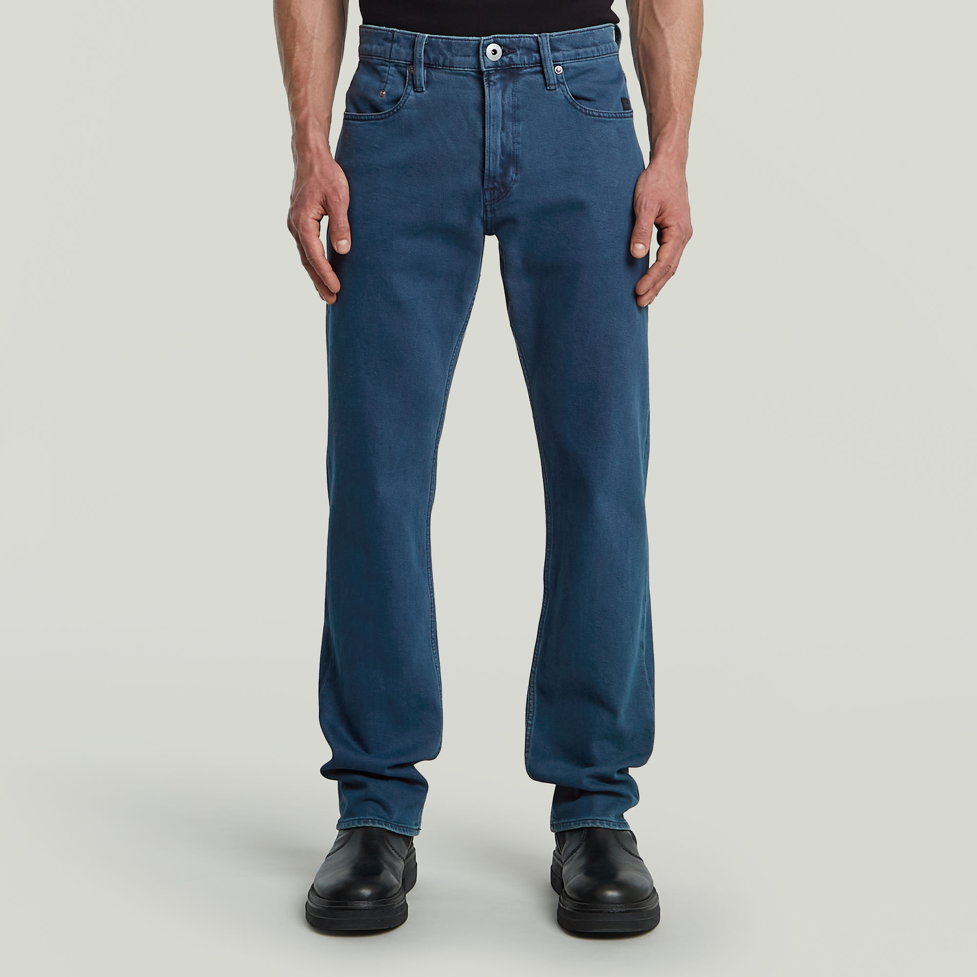 Thumbnail - Mosa Straight Jeans - Mittelblau - Herren