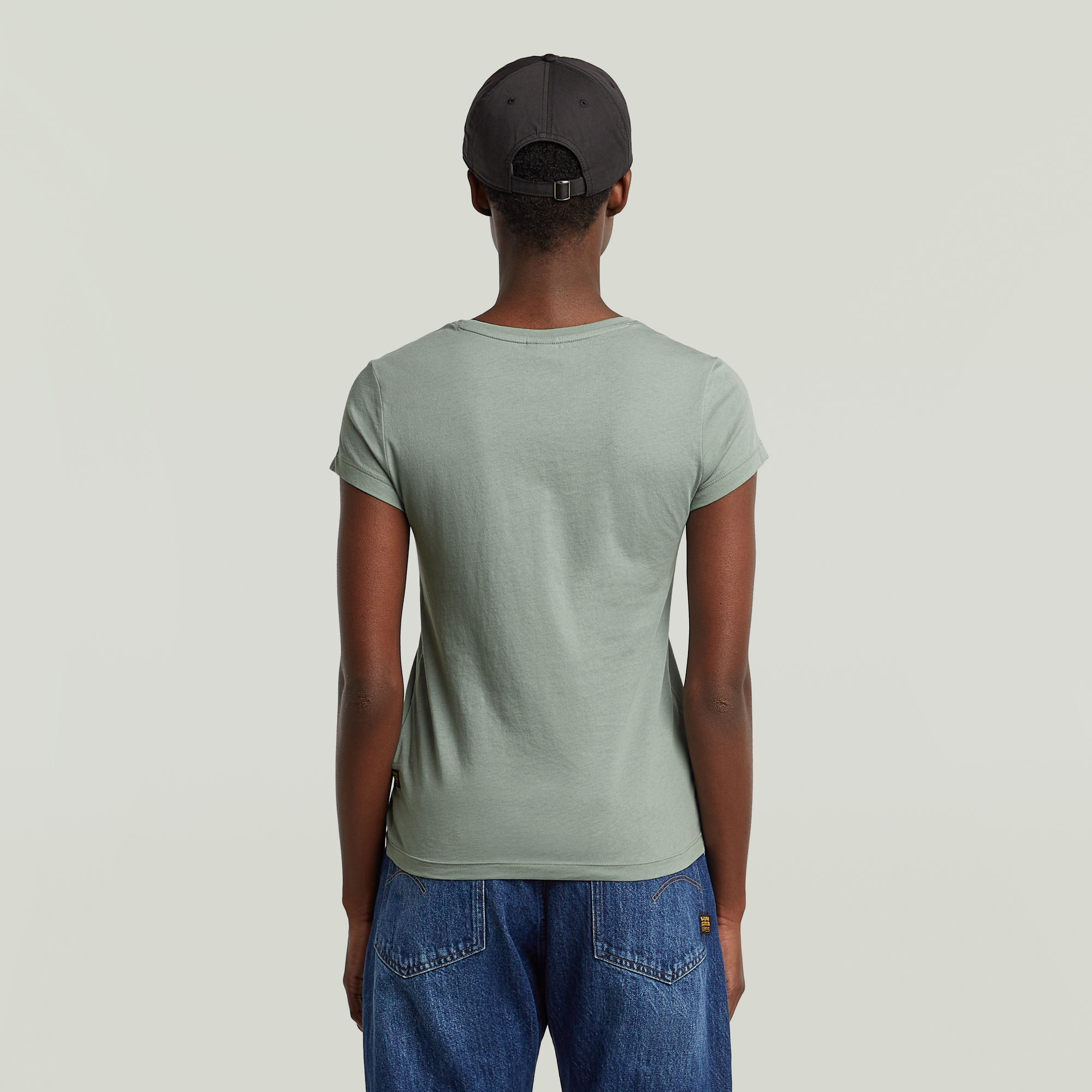 G-Star RAW Eyben Slim 2.0 V-Hals Top Lichtblauw Dames