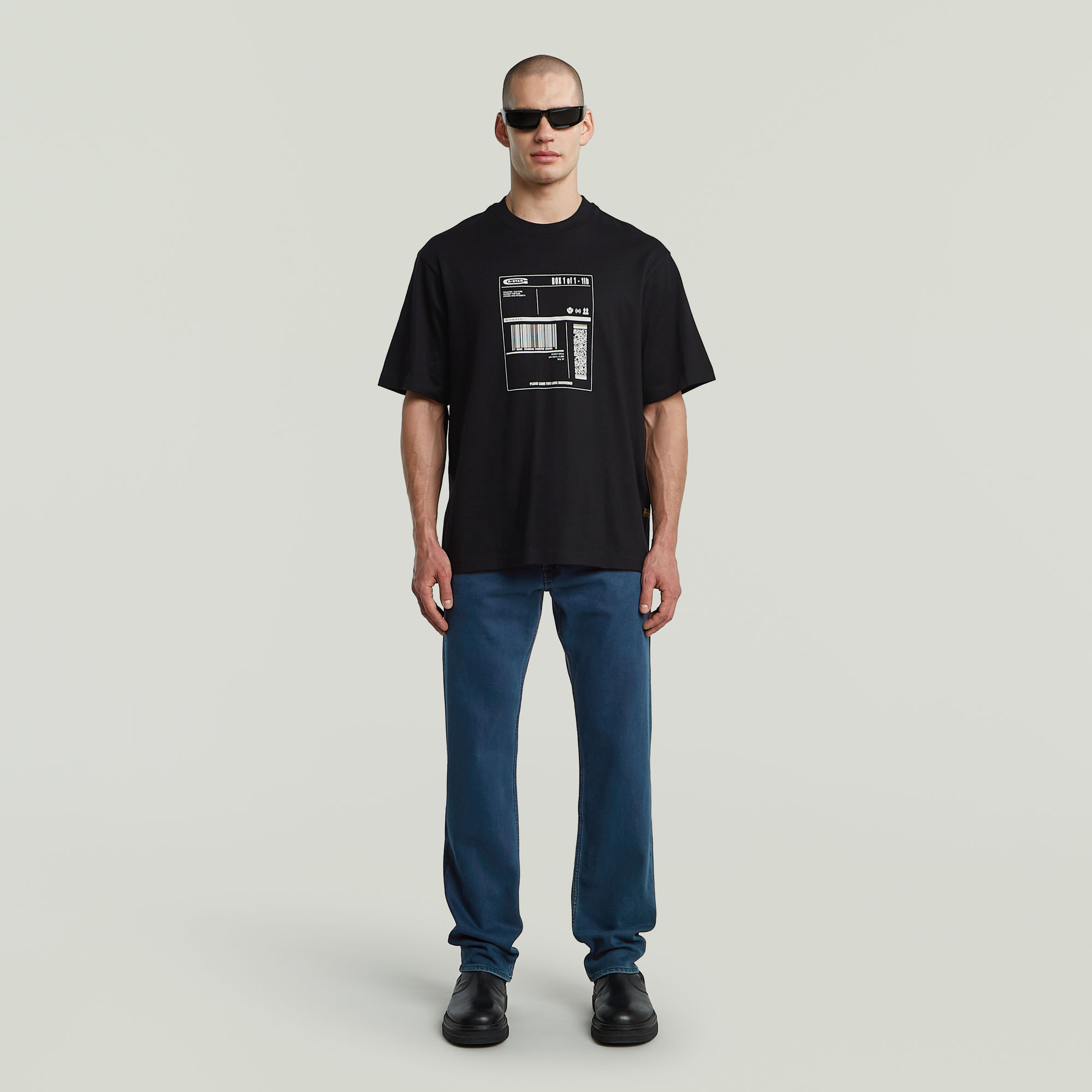 Thumbnail - Mosa Straight Jeans - Mittelblau - Herren