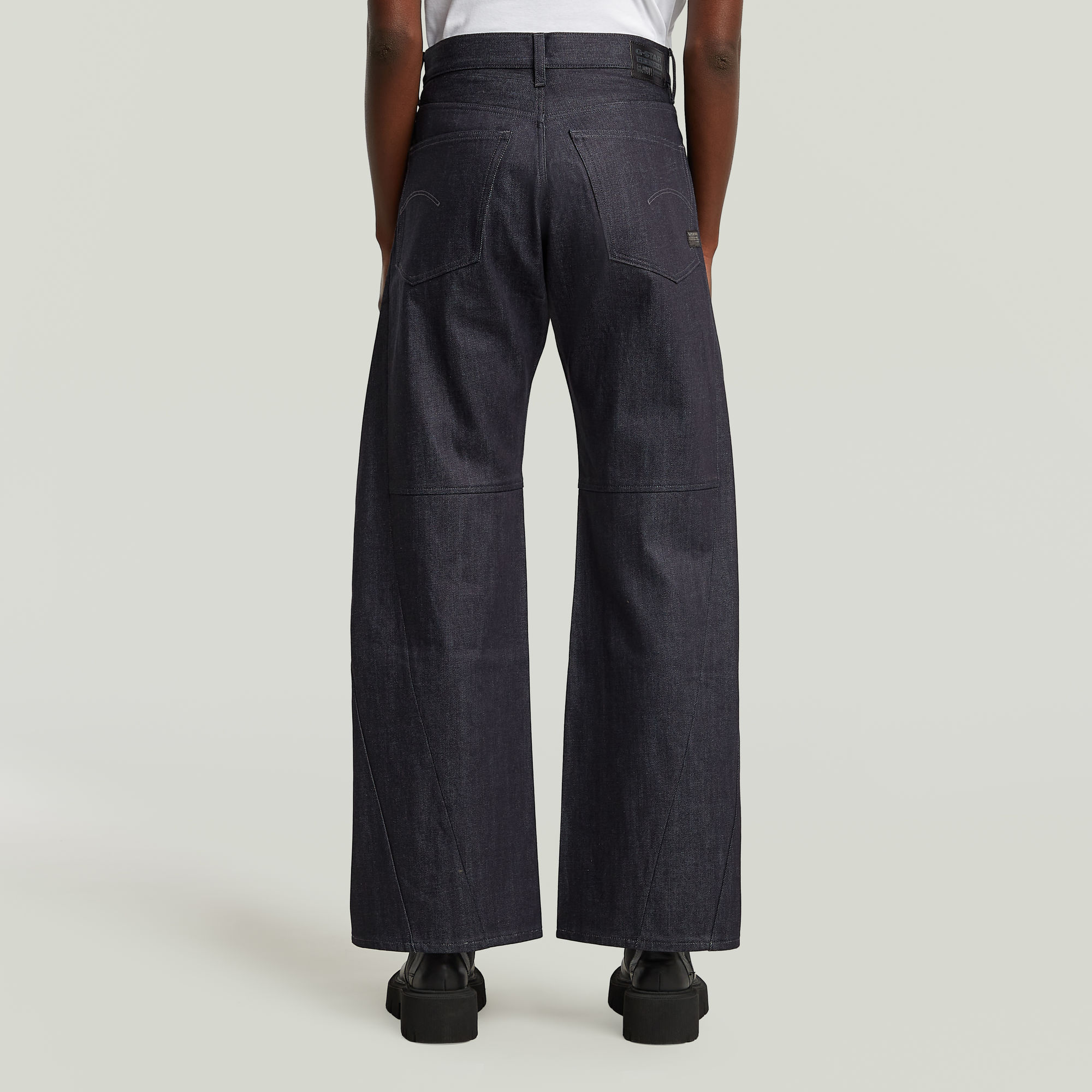 G-Star RAW Contor 3D Wide Jeans Donkerblauw Dames
