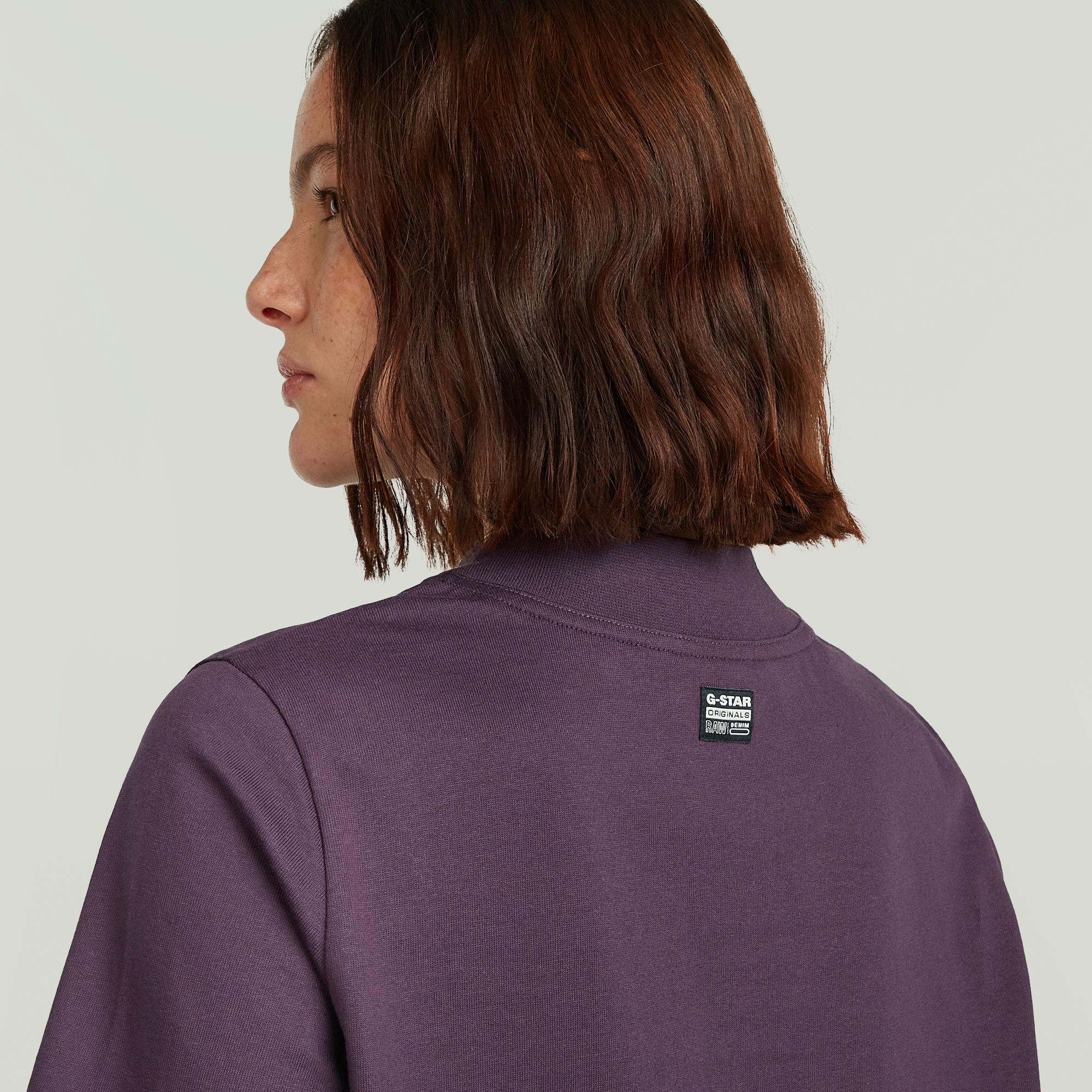 G-Star RAW Logo Mock Top Paars Dames