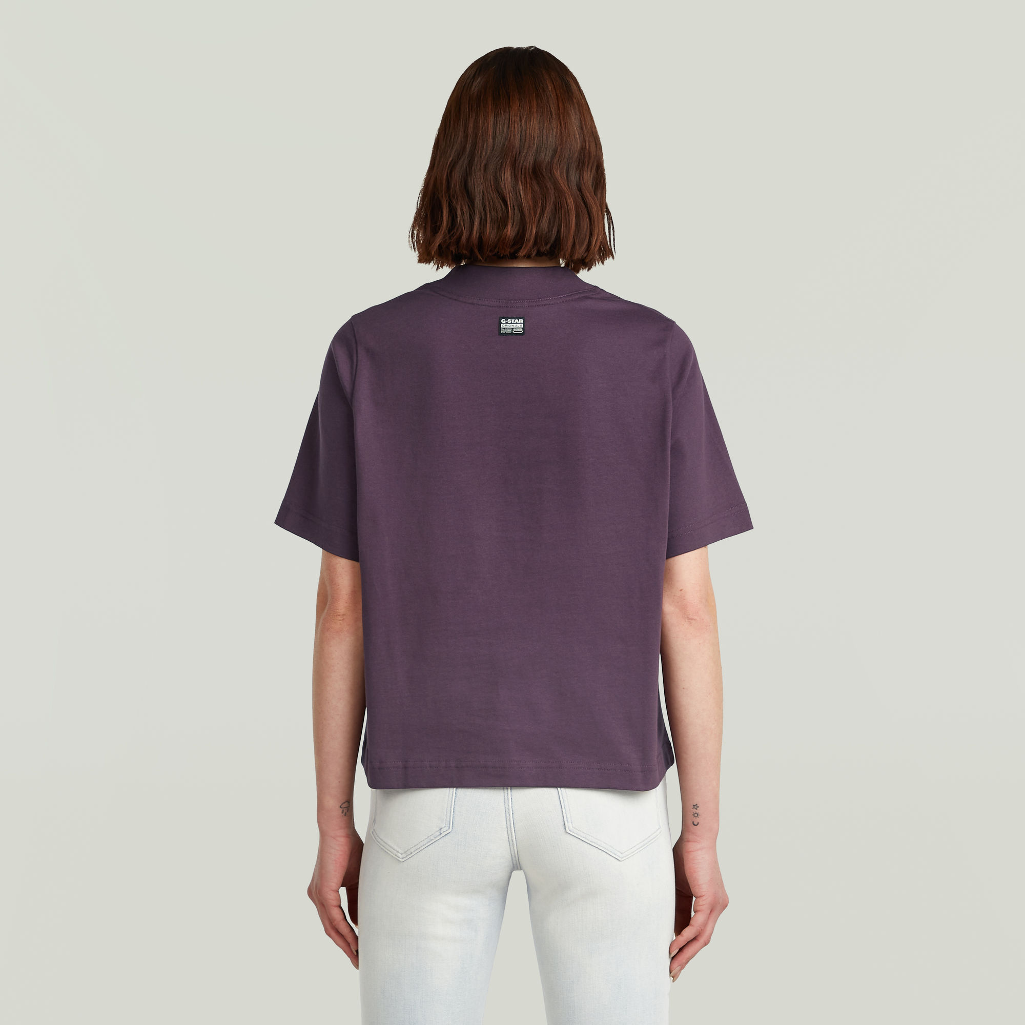 G-Star RAW Logo Mock Top Paars Dames