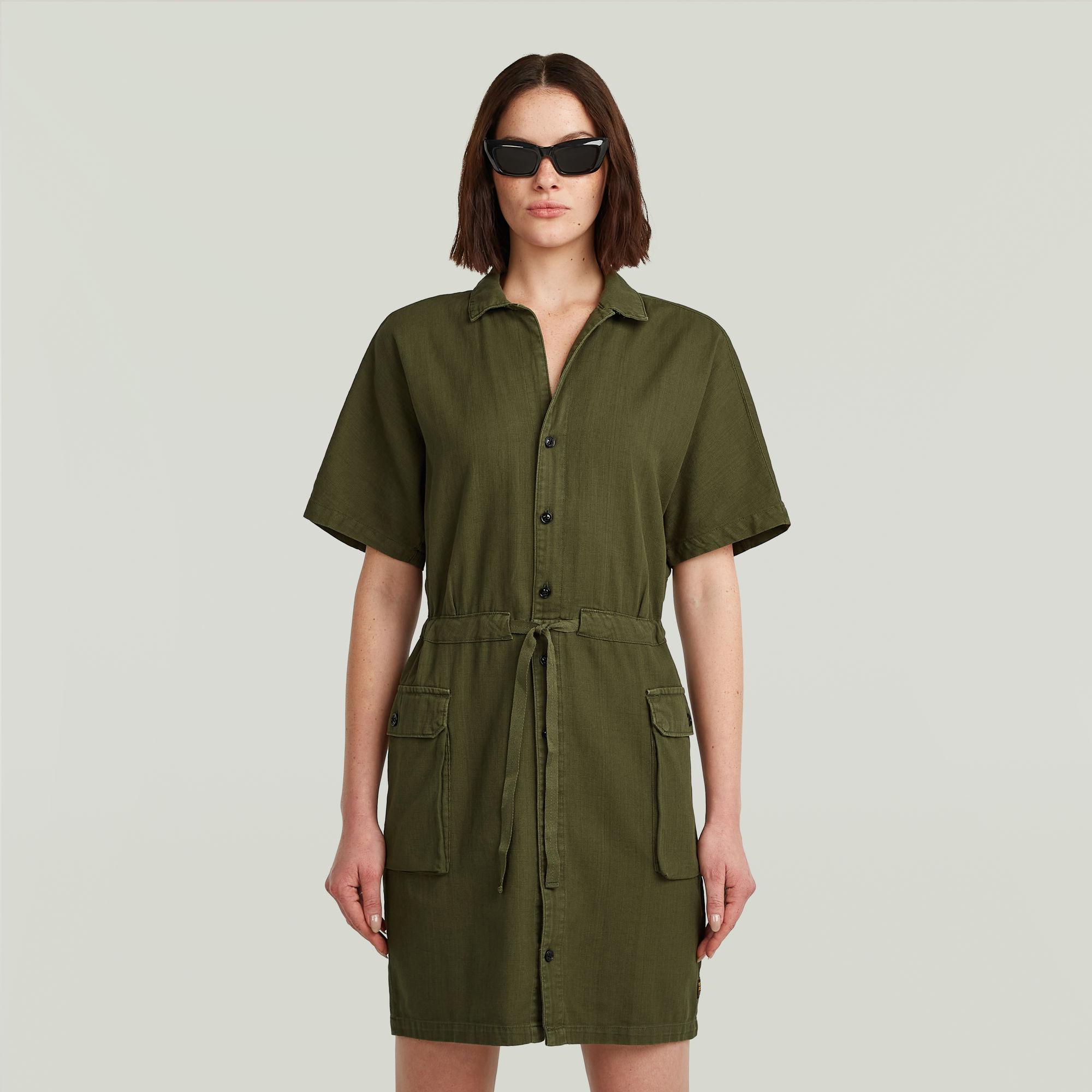 

Soft Utility Kleid - Grün - Damen