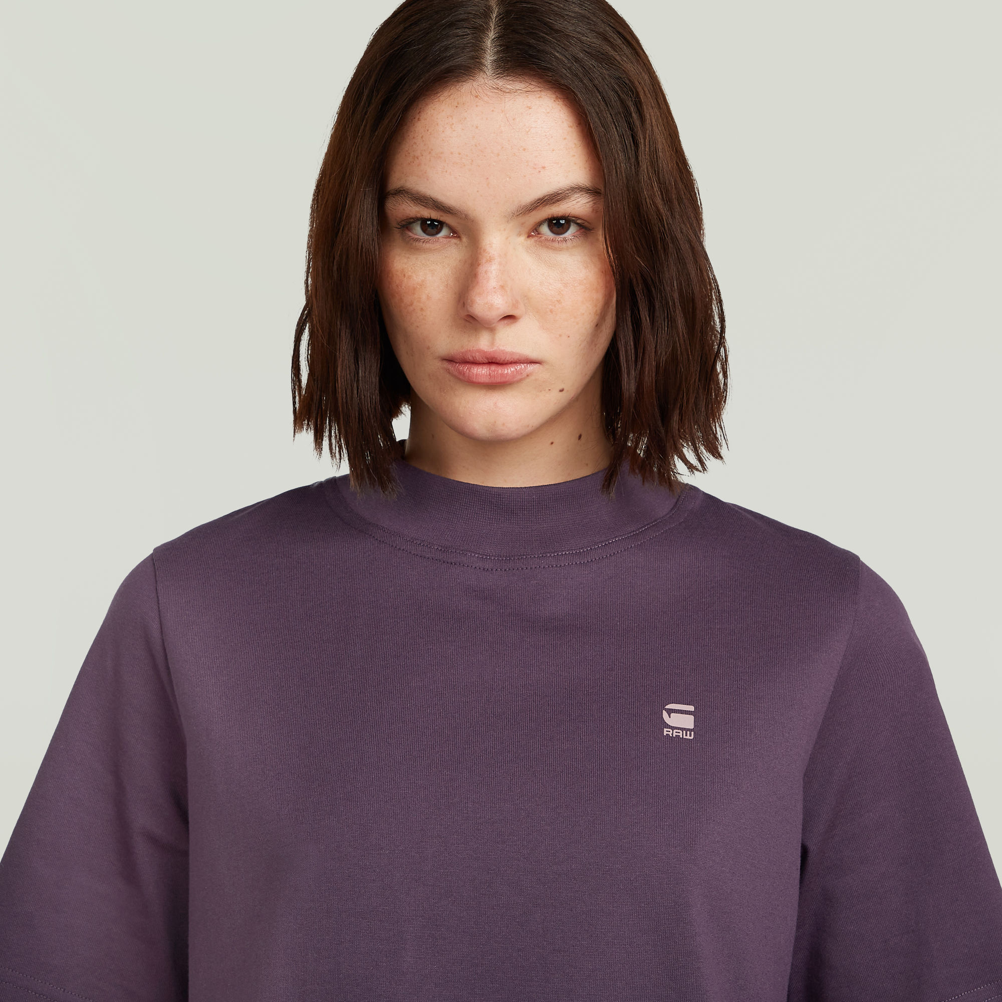 G-Star RAW Logo Mock Top Paars Dames