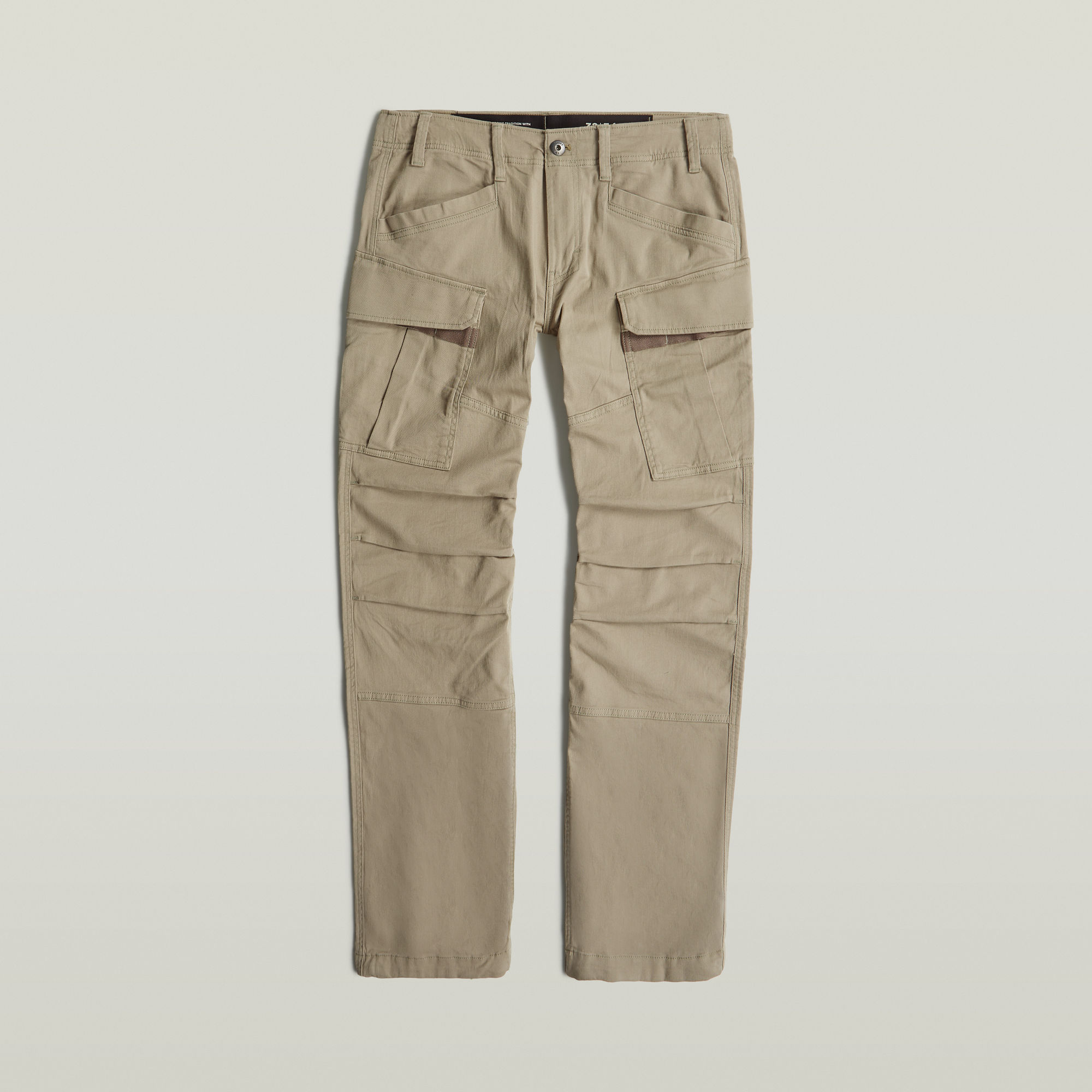 

3D Regular Straight Cargo Pants - Beige - Men