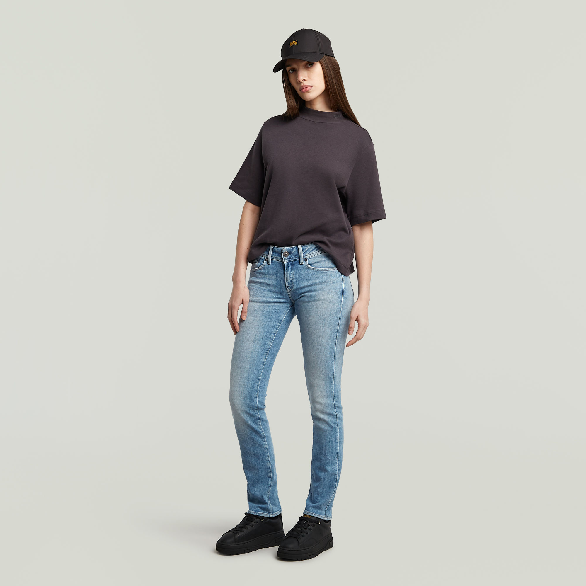 G-Star RAW Midge Slim Straight Jeans Lichtblauw Dames